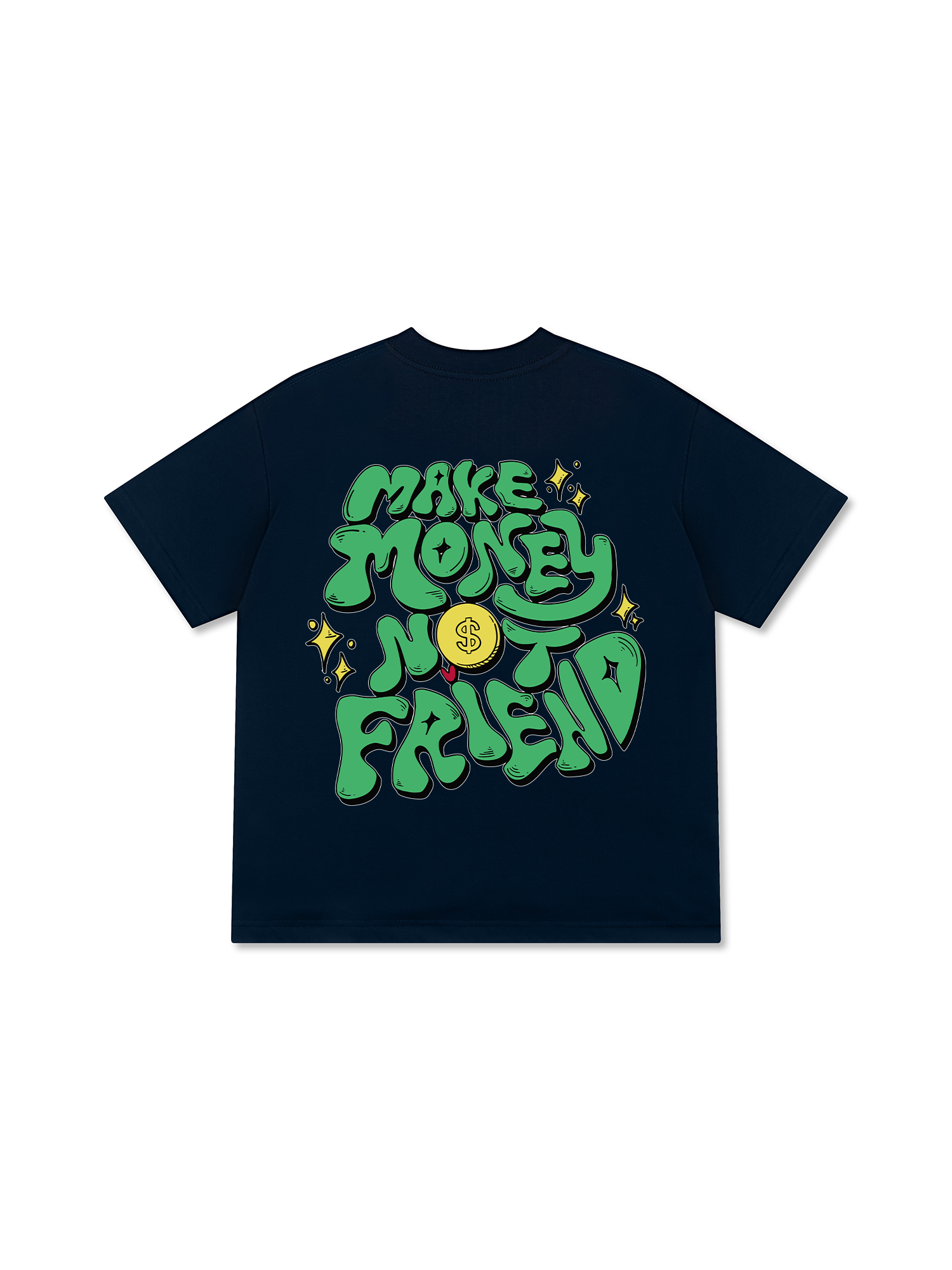 Áo Thun Relaxed Fit Money Make Money Not Friend Greeny