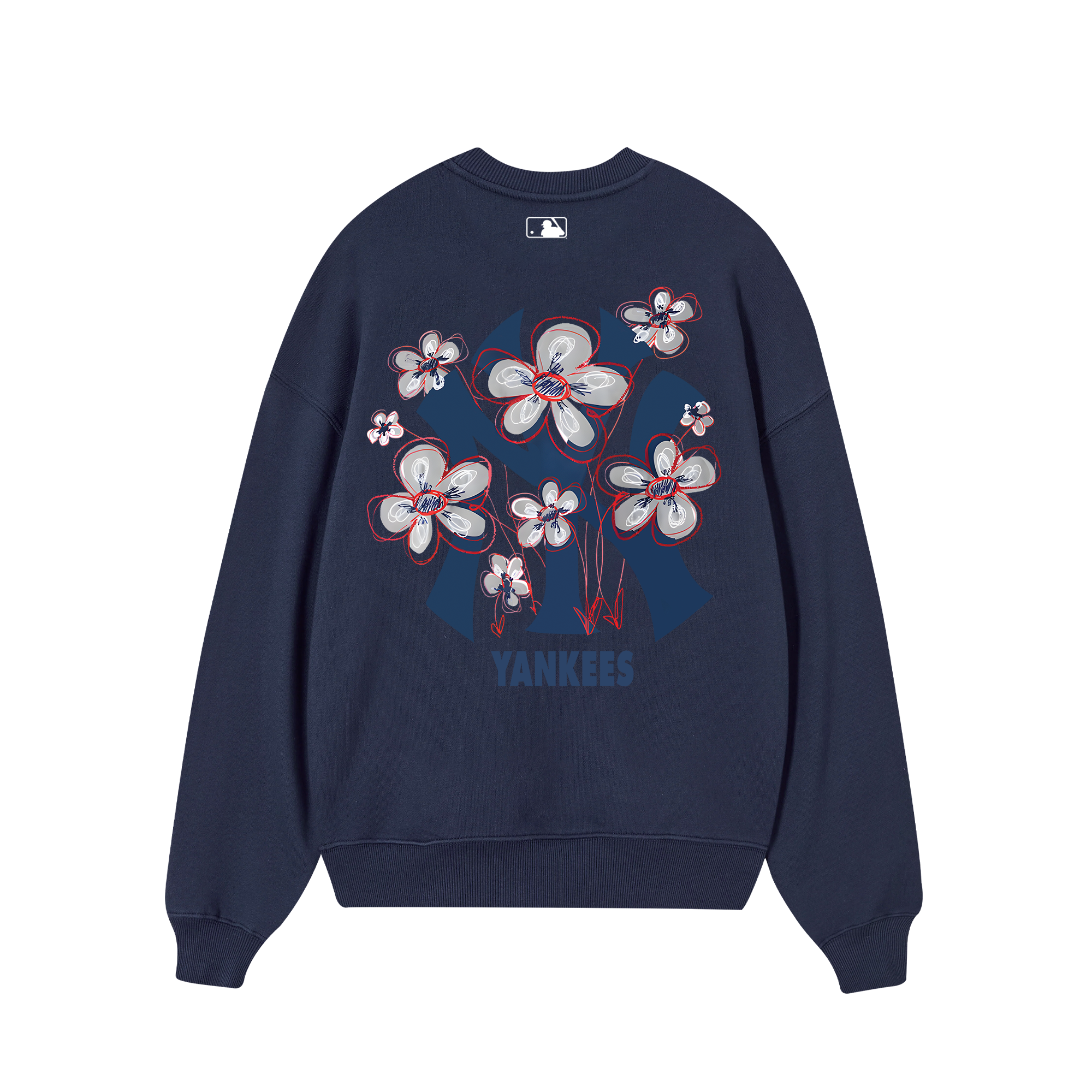 MLB Floral Blue Logo Sweater