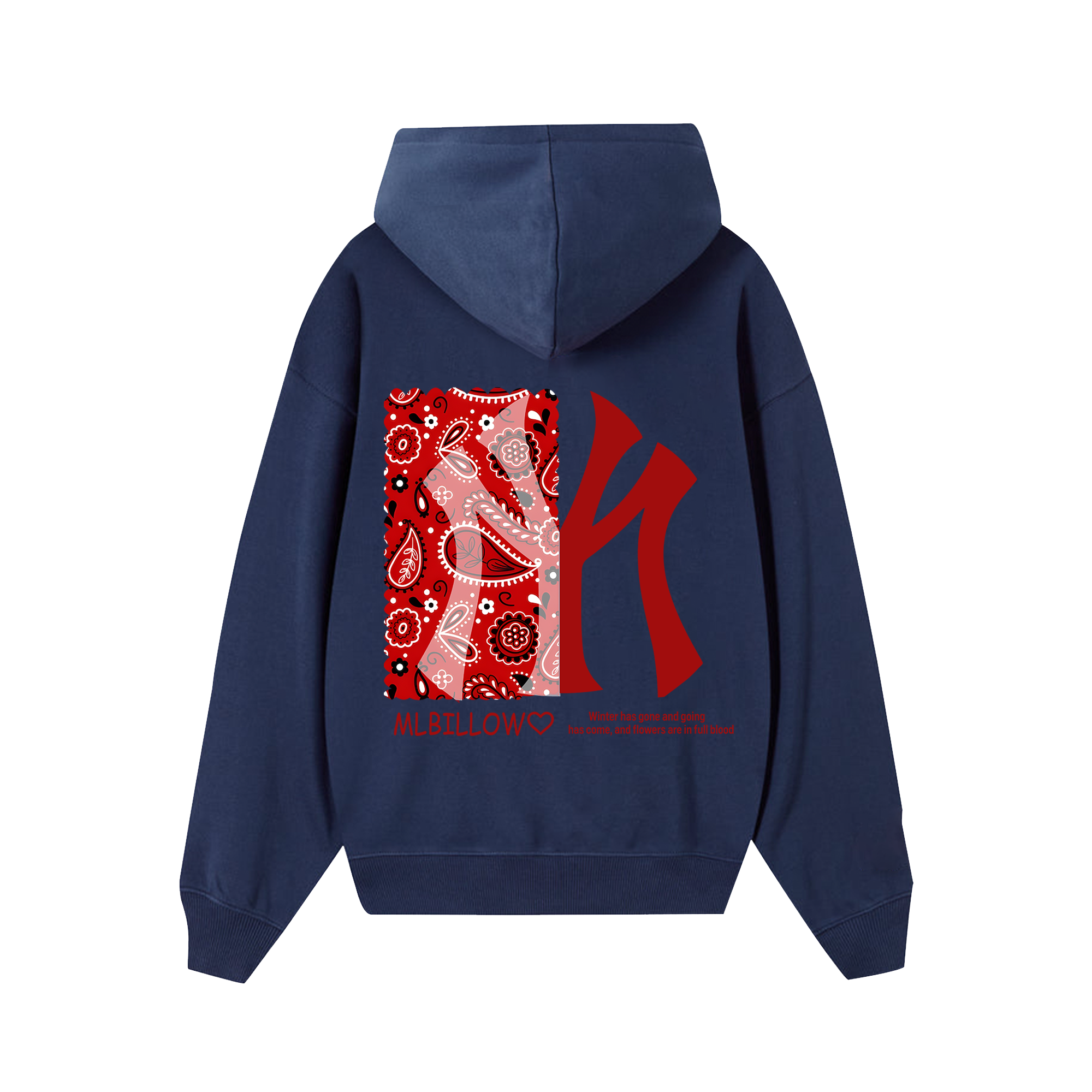 MLB Floral MLBILLOW Red Flower Hoodie