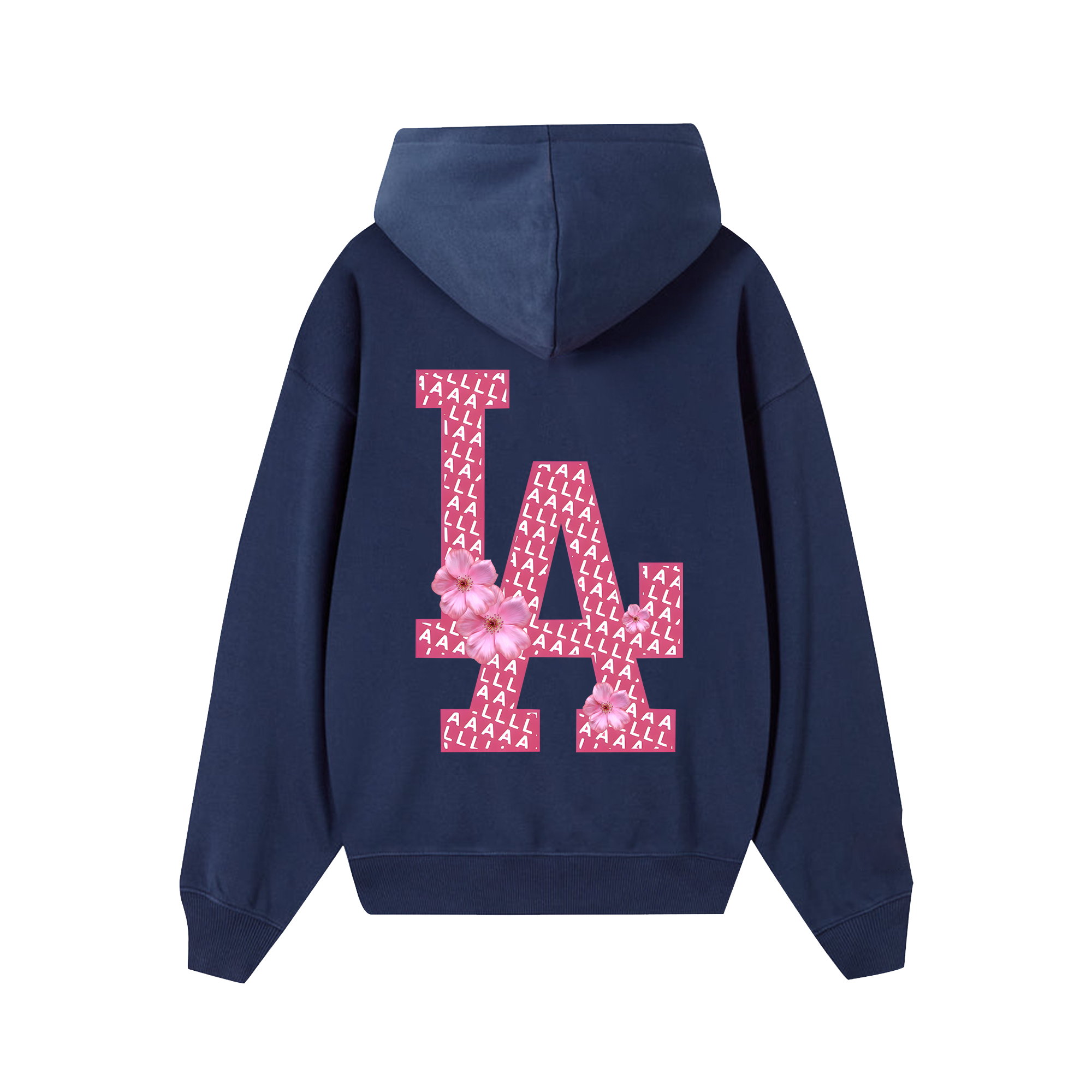 MLB Floral Pink Peach LA Flower Hoodie