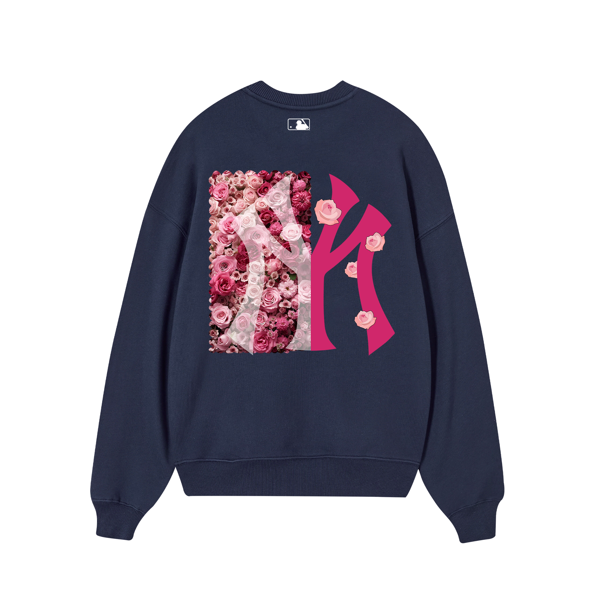 MLB Floral Pink Rose Sweater