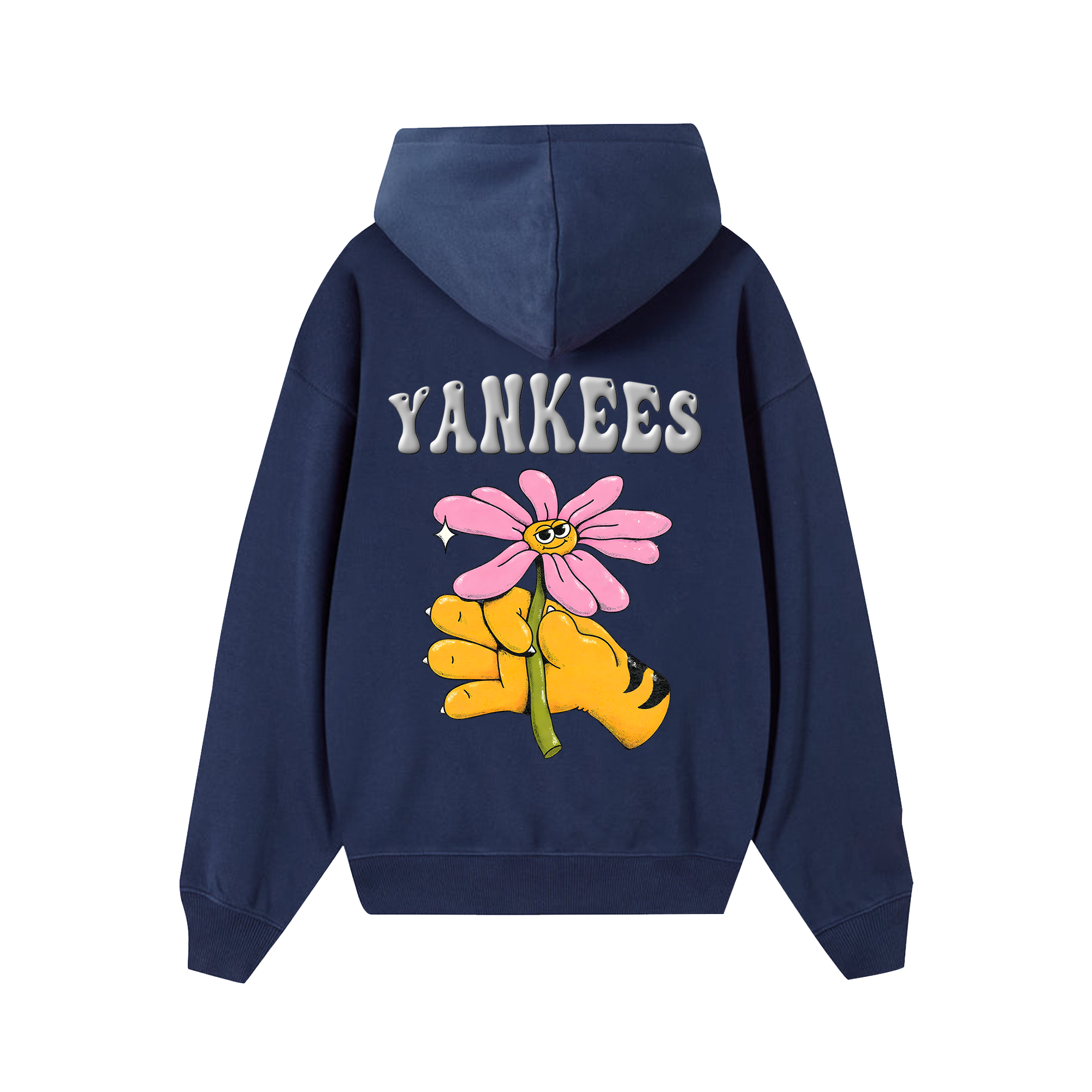 MLB Floral Yankees Flower Cat Hand Hoodie