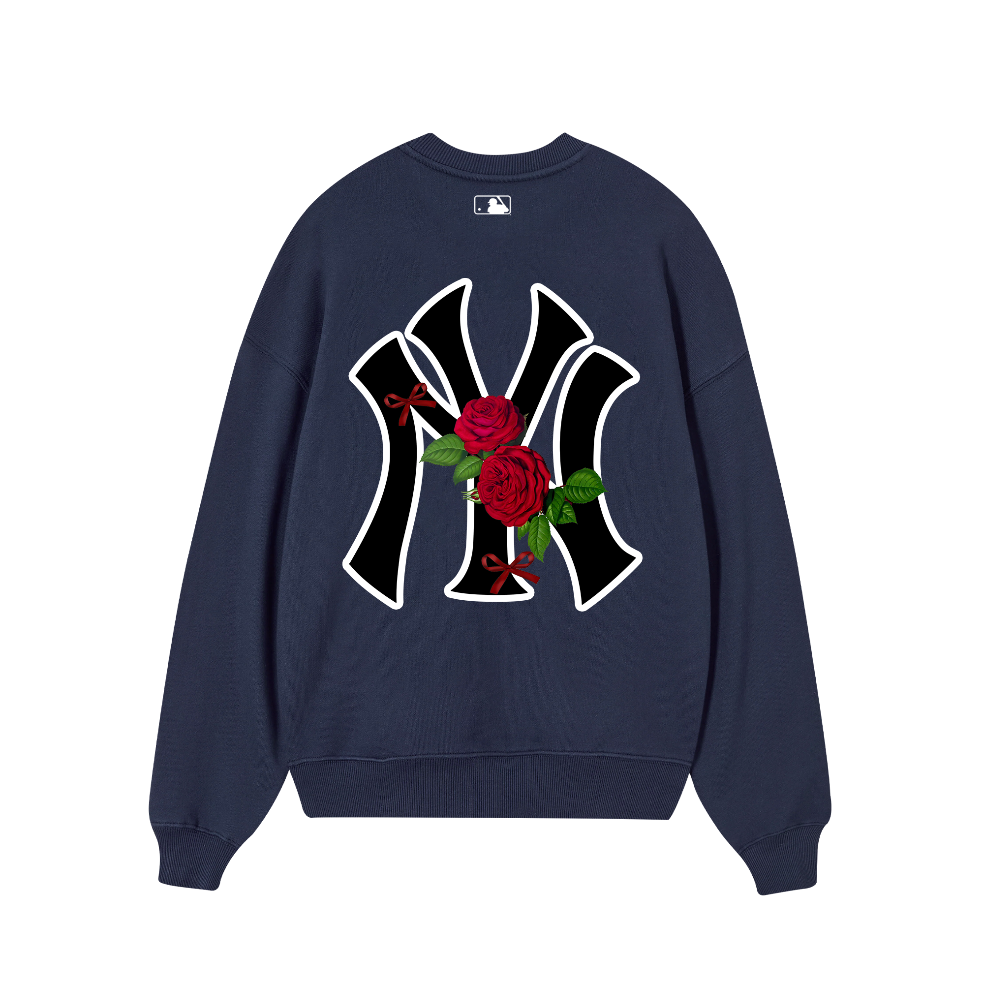 MLB Floral Rose Ribbon Sweater