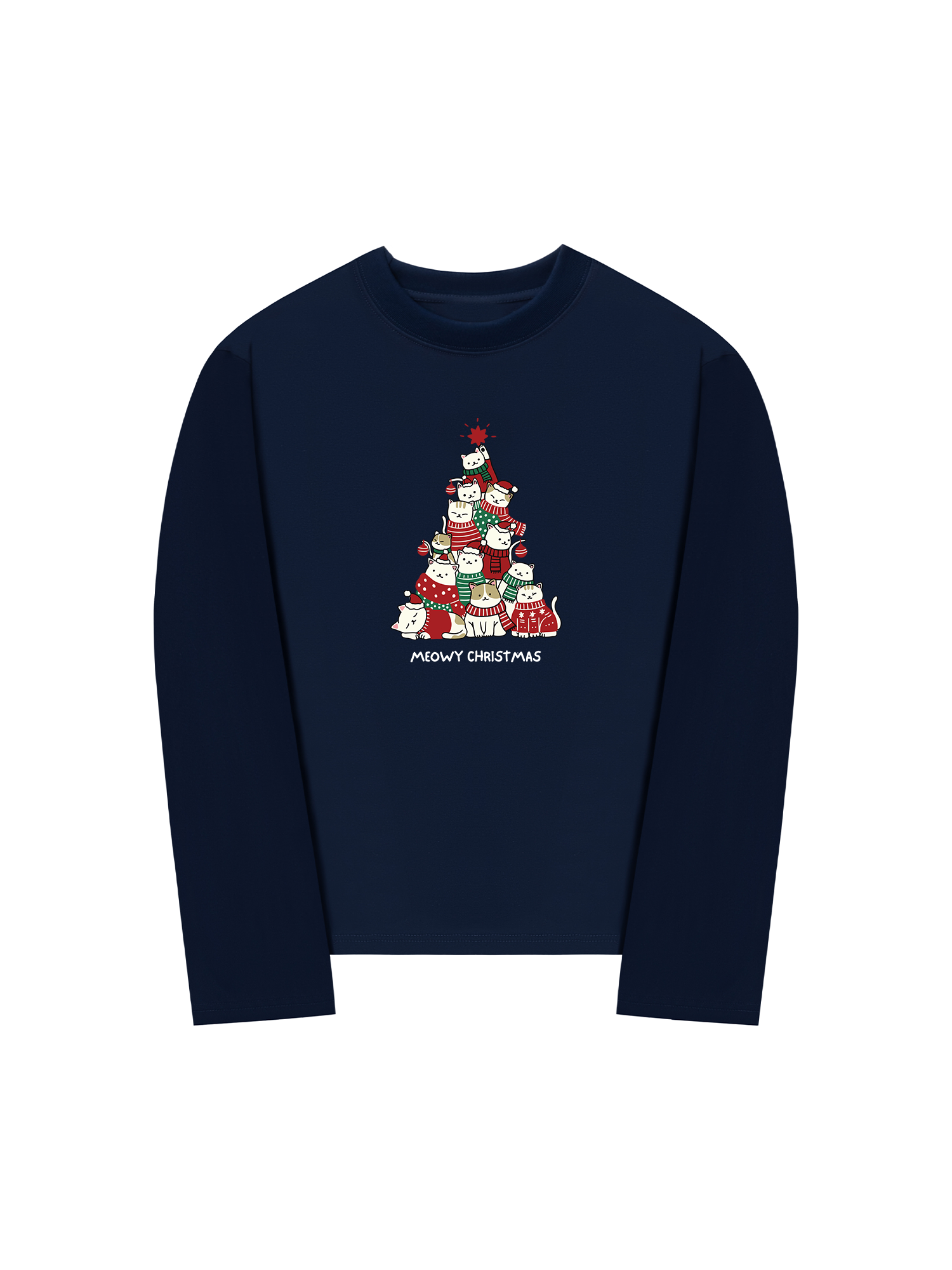Áo Thun Dài Tay Meowy Christmas Tree