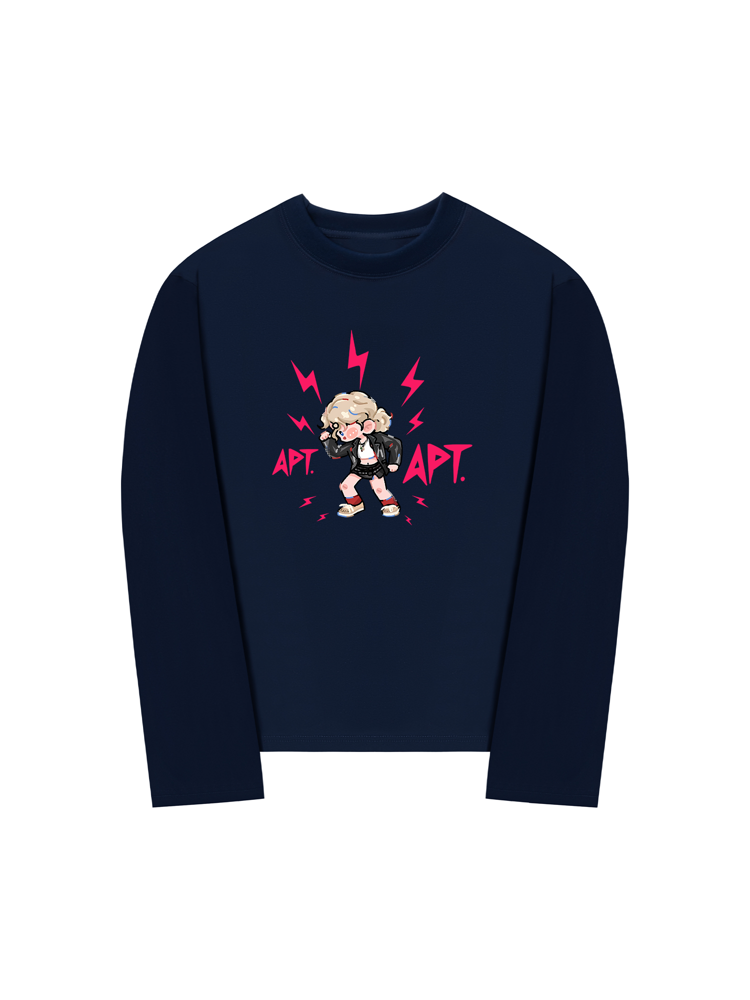 Áo Thun Dài Tay Black Pink Cute APT