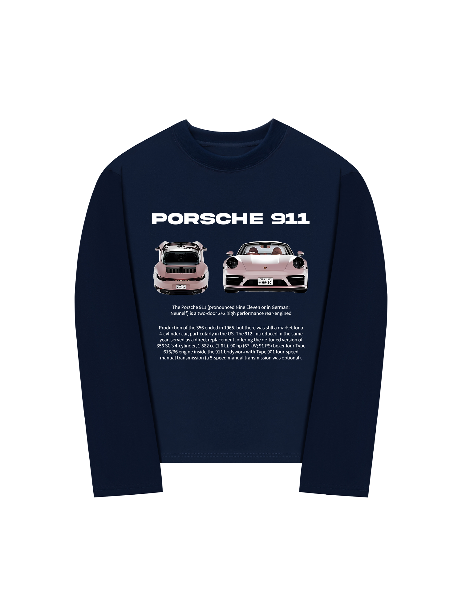 Áo Thun Dài Tay Porsche 911 Pear Pink