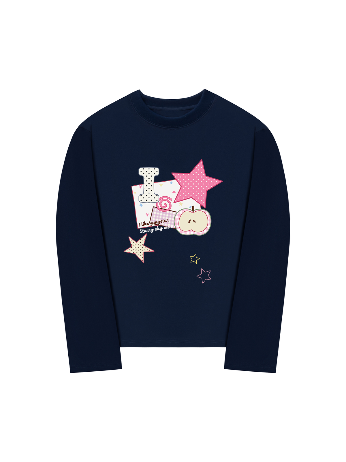 Áo Thun Dài Tay Dotty Mood Pink Star Candy