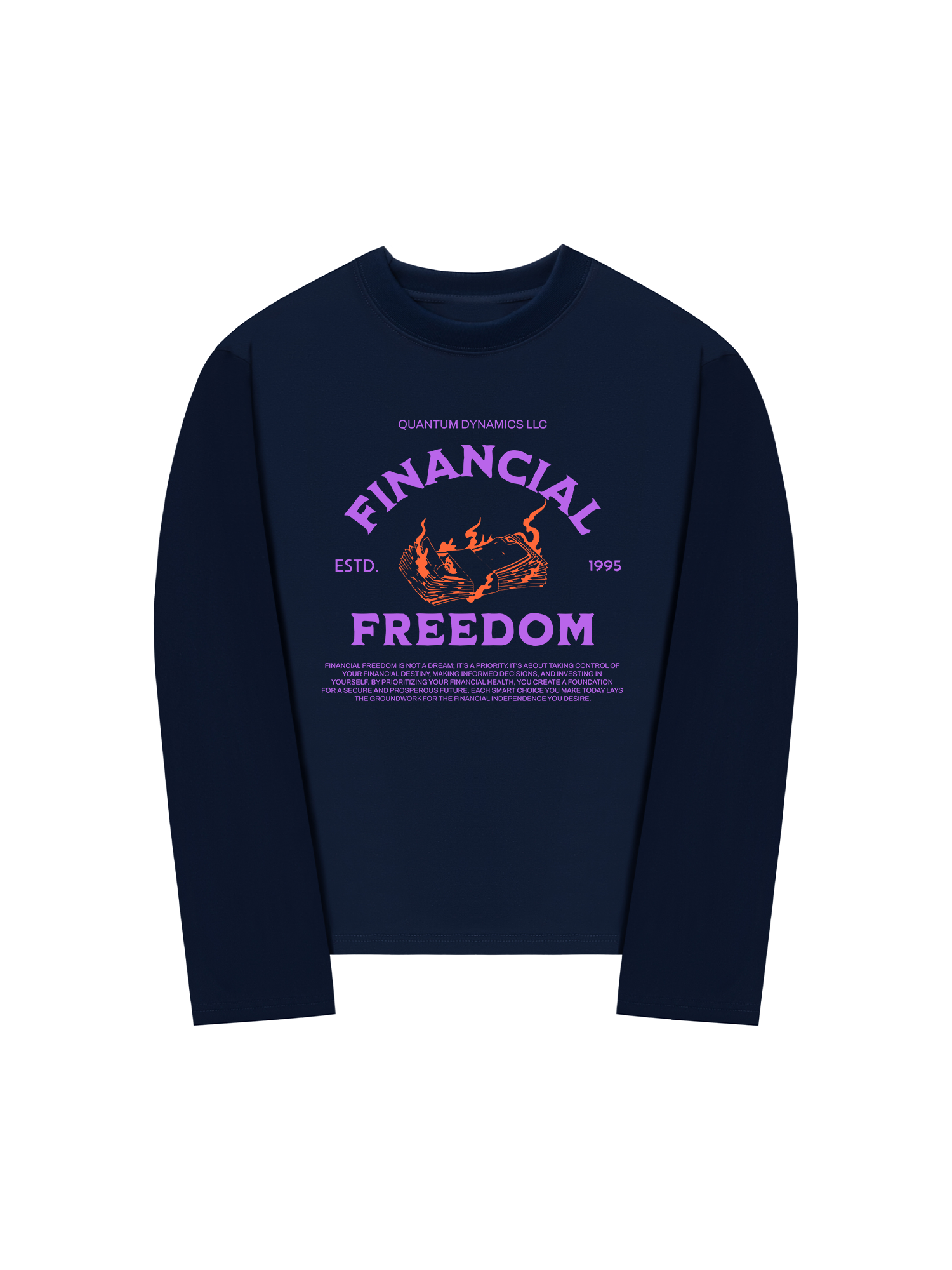 Áo Thun Dài Tay Money Financial Freedom