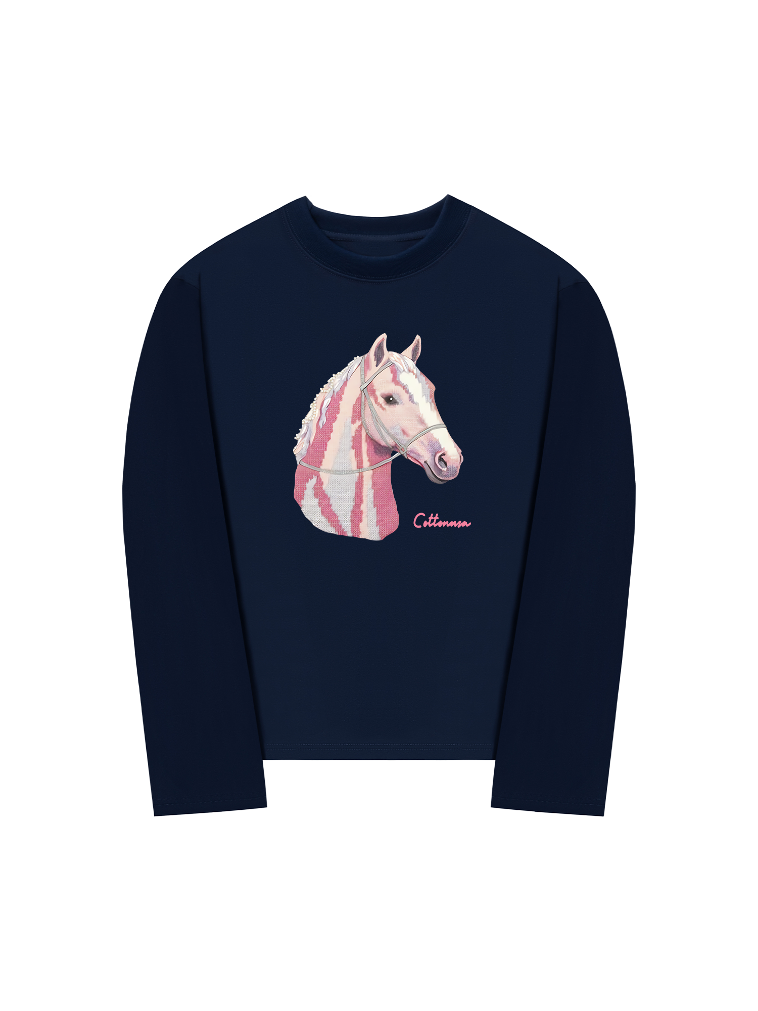 Áo Thun Dài Tay Cute Pink Horse