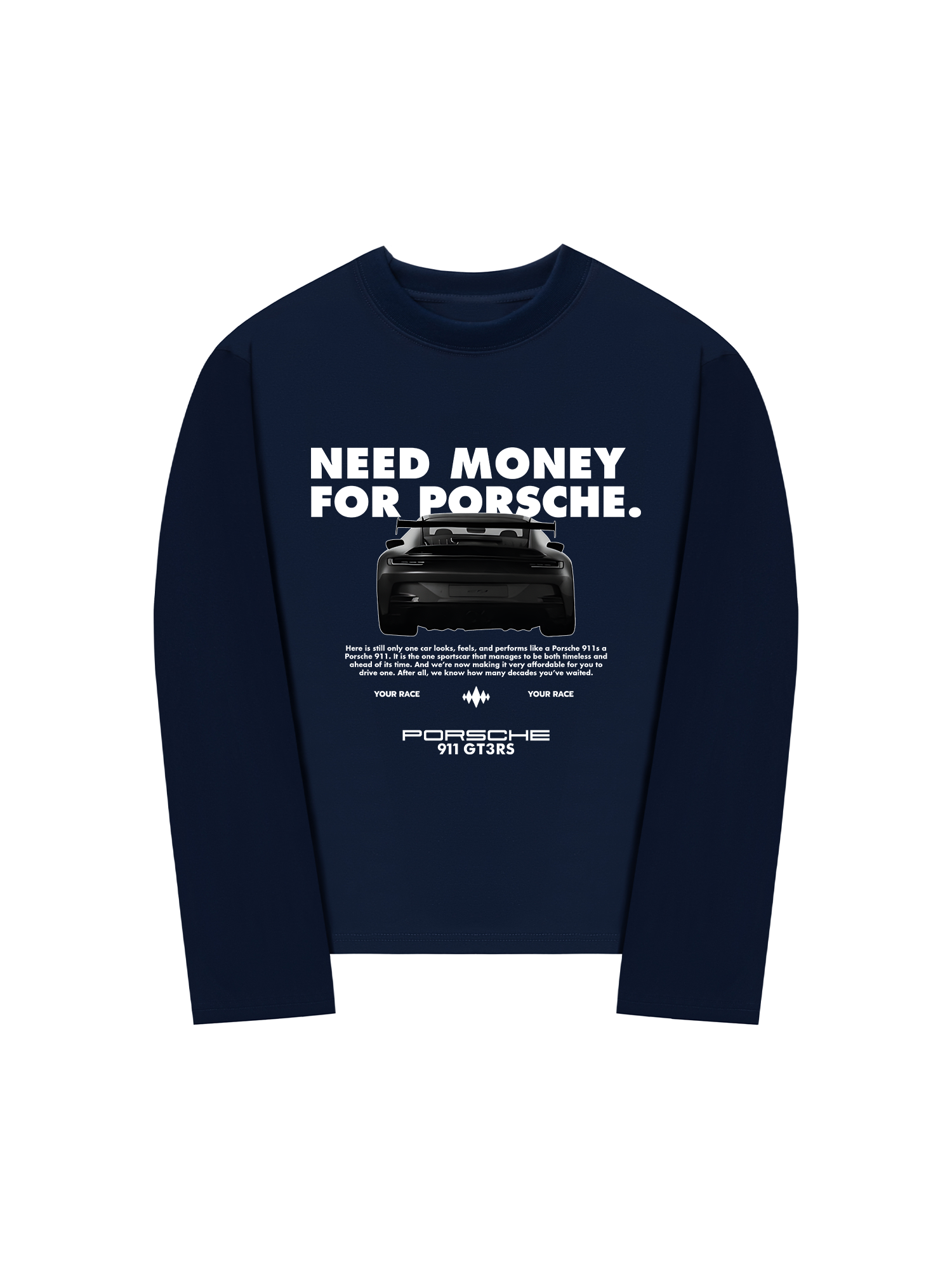 Áo Thun Dài Tay Porsche All Black 911 GT3RS