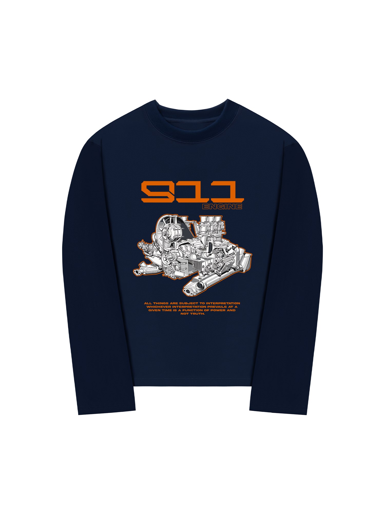 Áo Thun Dài Tay Porsche 911 Engine