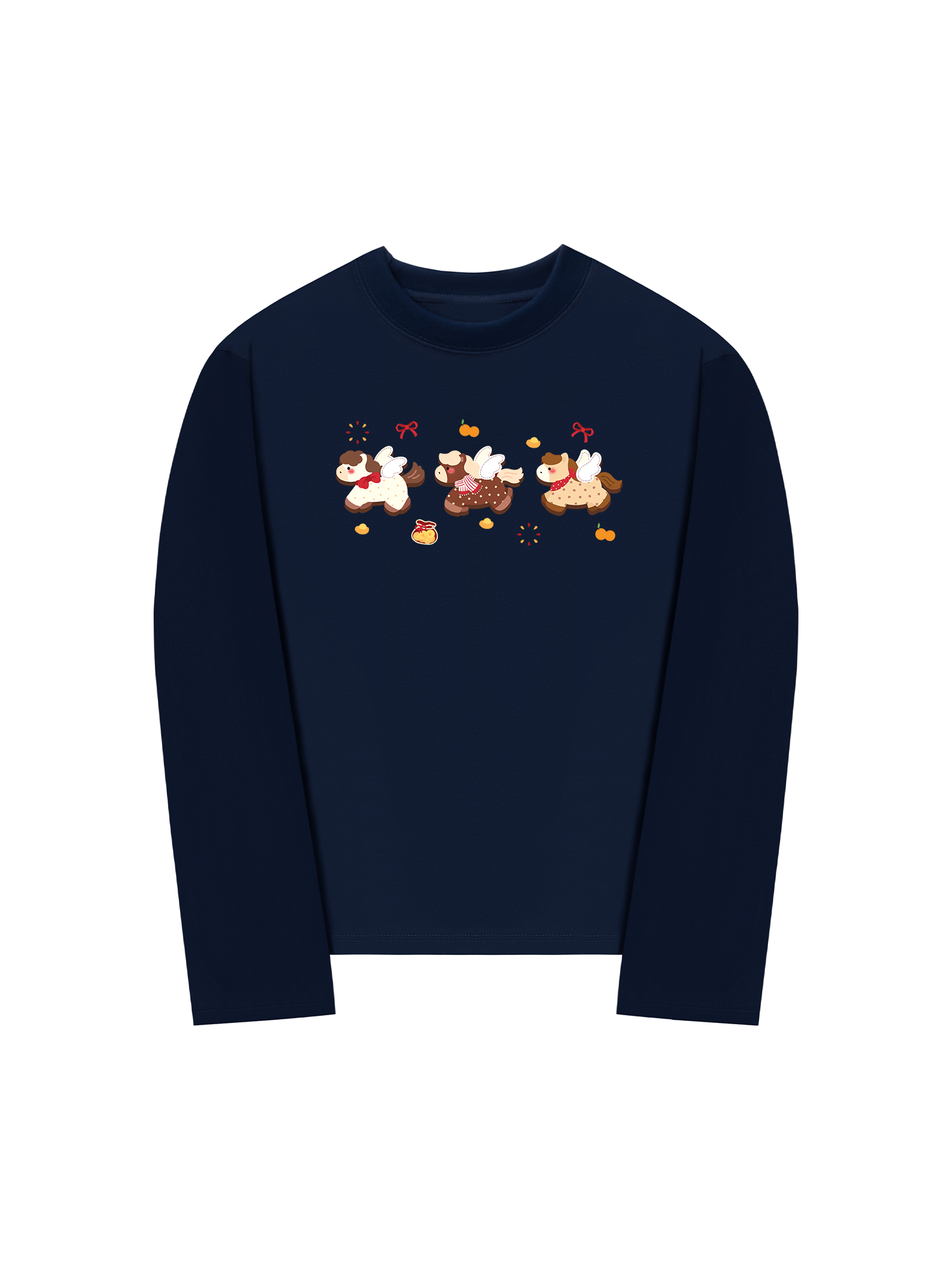 Áo Thun Dài Tay Tết Bính Ngọ  3 Bé Ngựa