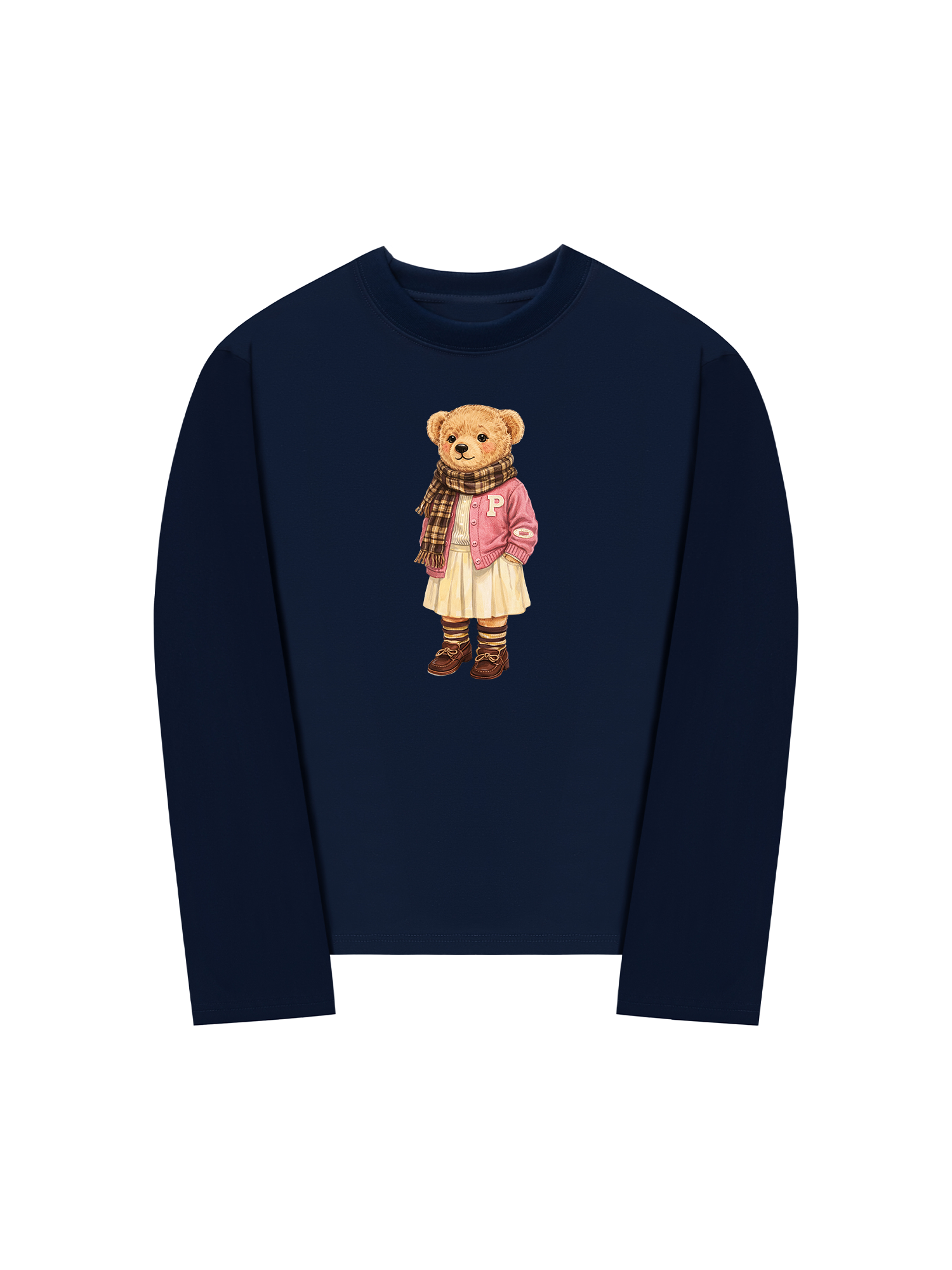 Áo Thun Dài Tay Pink Girl Bear