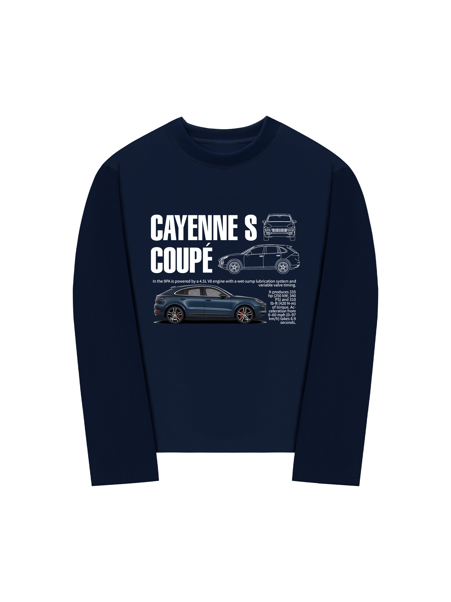 Áo Thun Dài Tay Porsche Cayenne S Coupe Classic