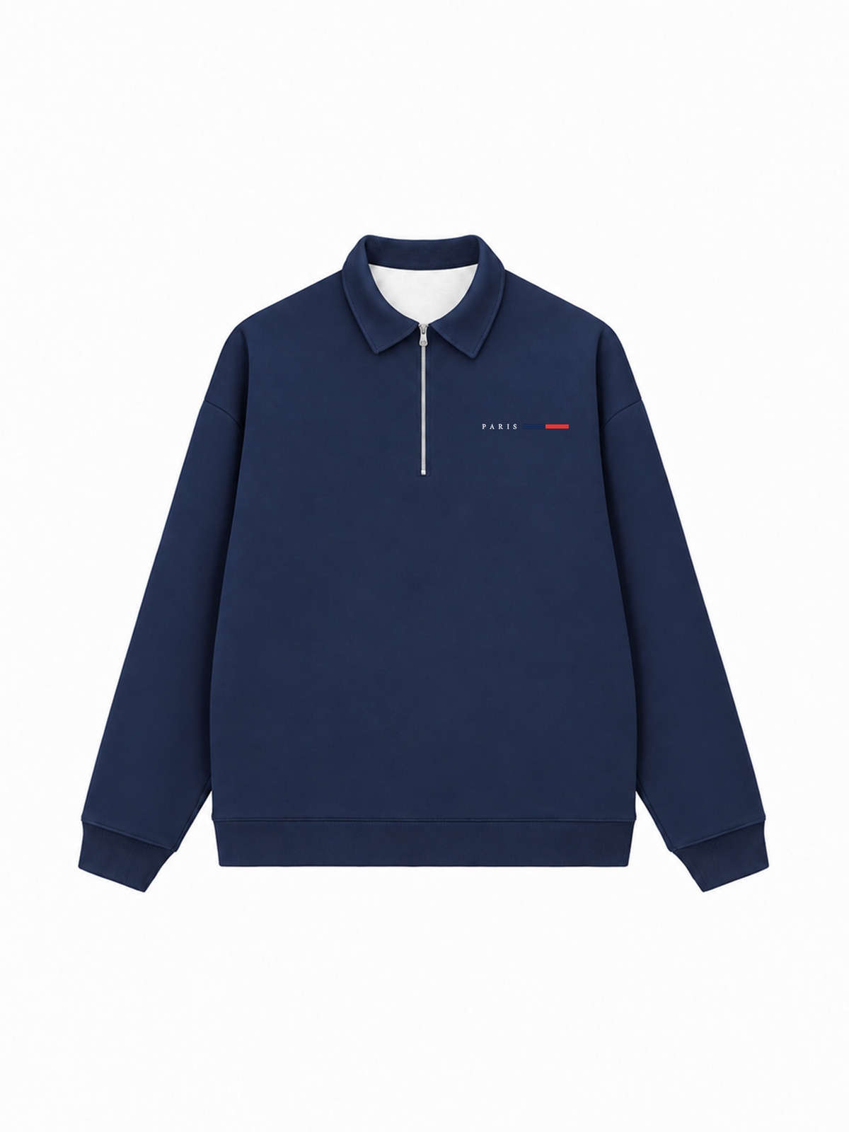 Áo Sweater Polo Nỉ Hai Da City Paris Basic Logo