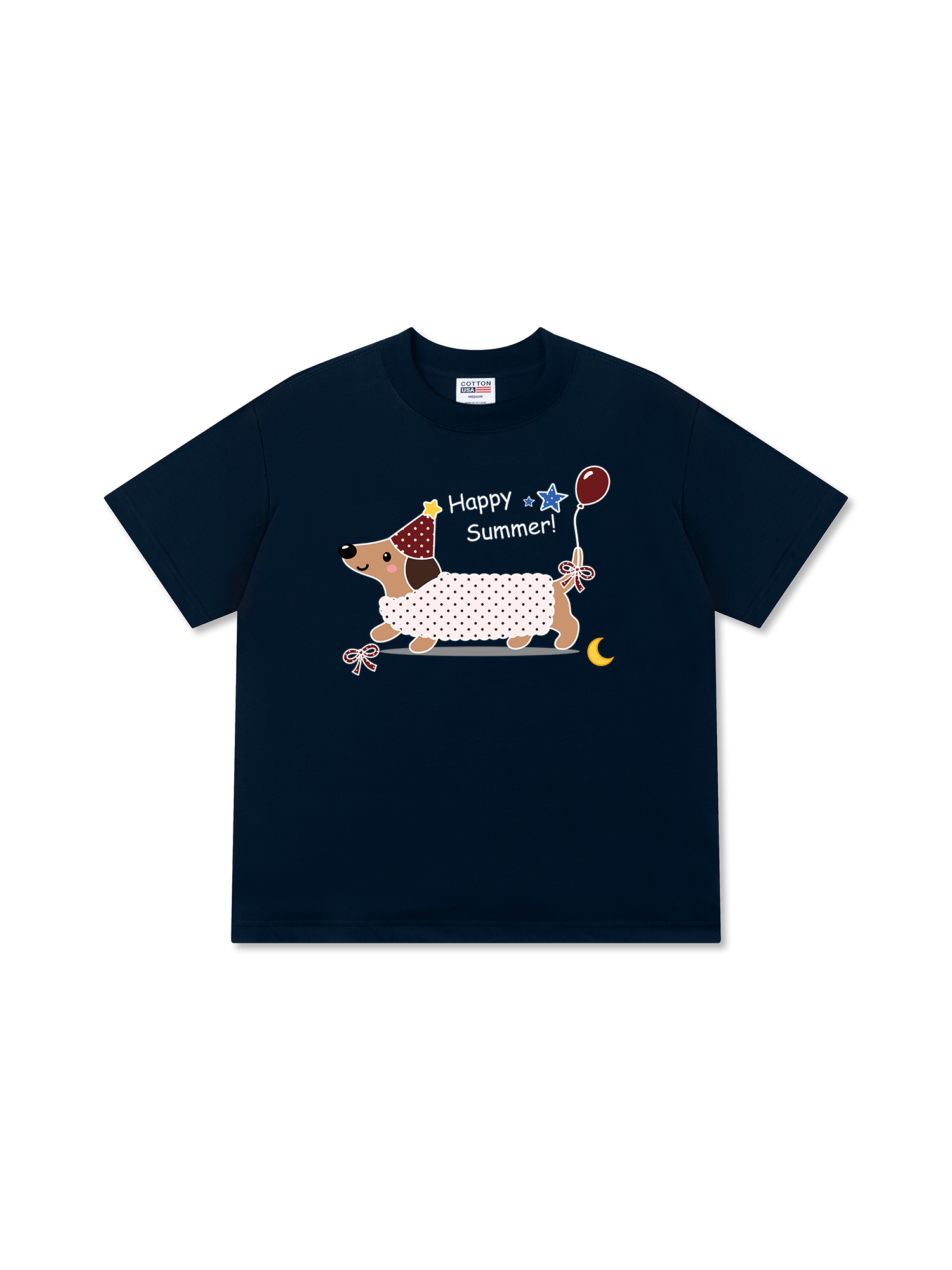 Áo Thun Relaxed Fit Dotty Mood Happy Summer Dog