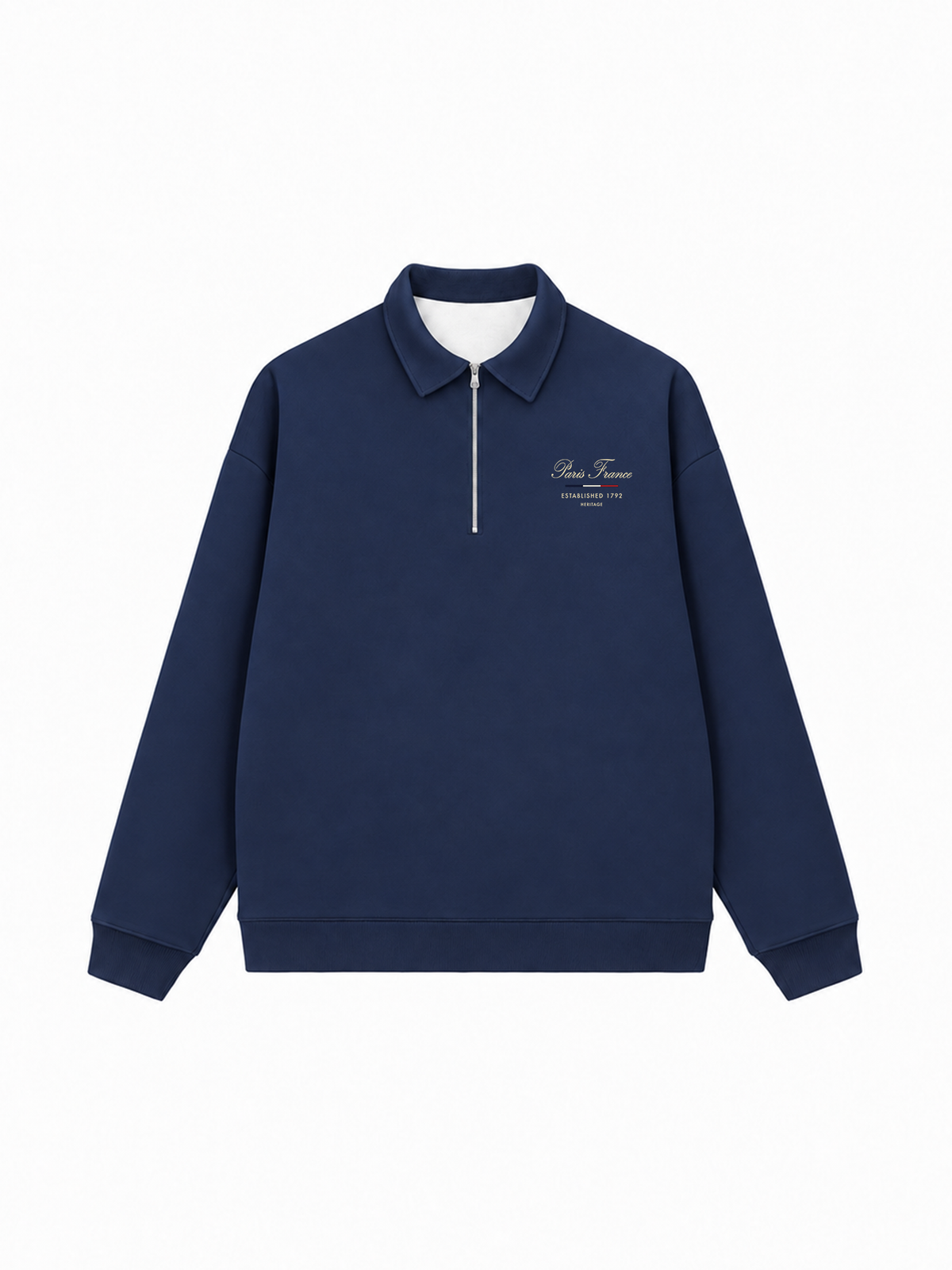 Áo Sweater Polo Nỉ Hai Da Paris France
