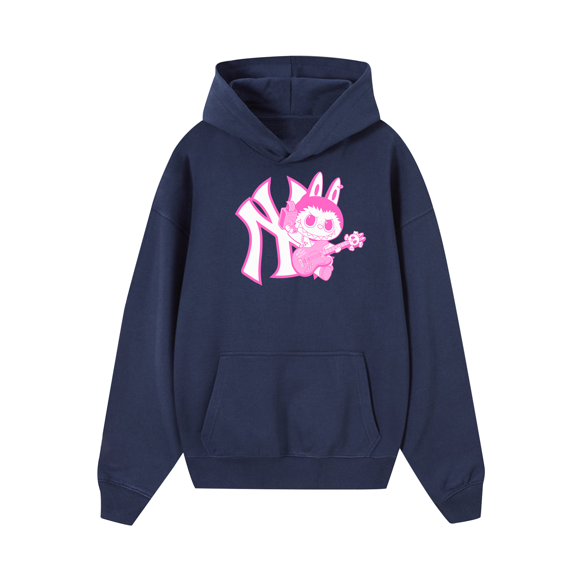 MLB Labubu Pink Guitar NY Hoodie