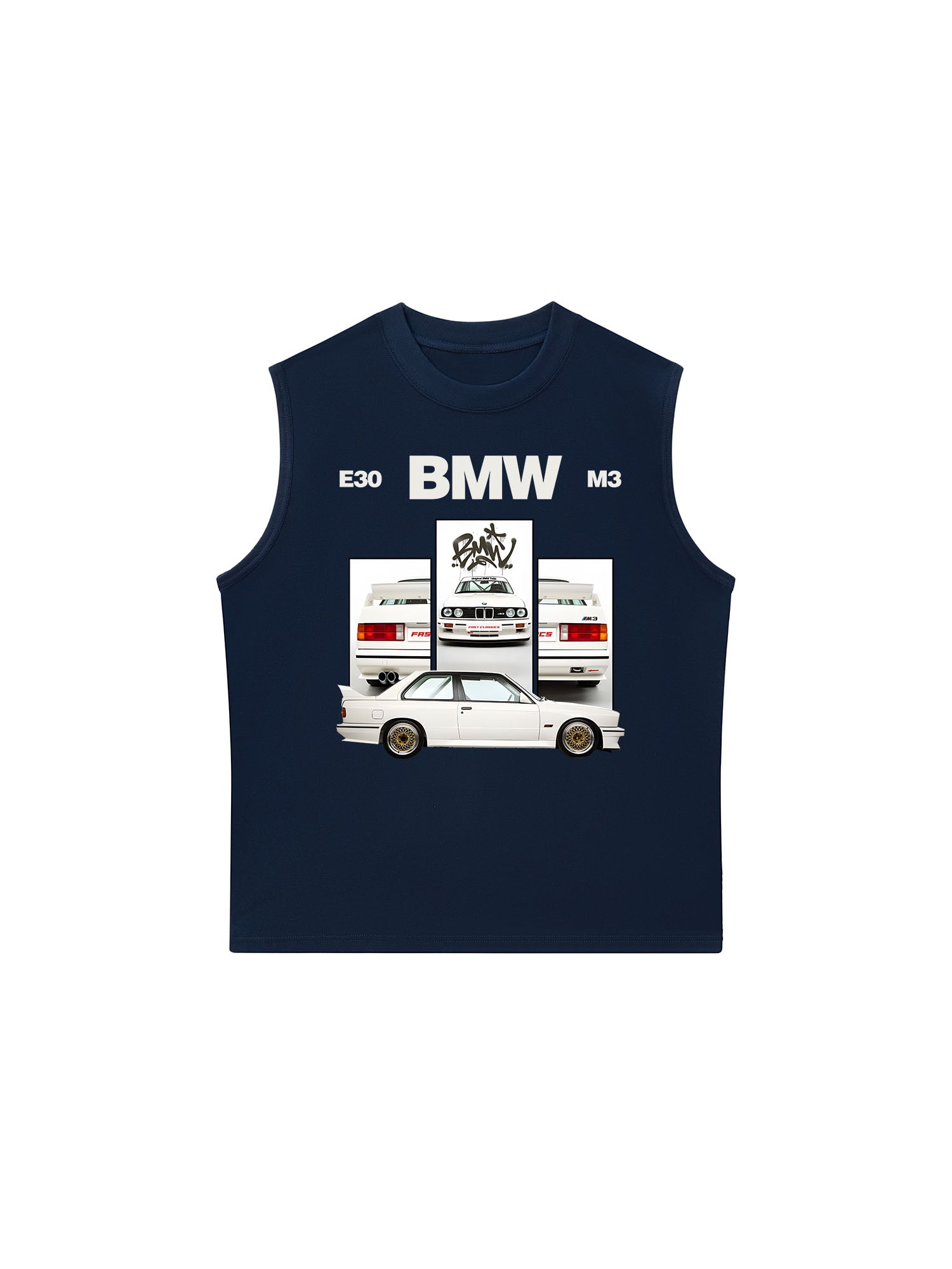 Áo Ba Lỗ Relaxed Fit BMW E30 M3 White