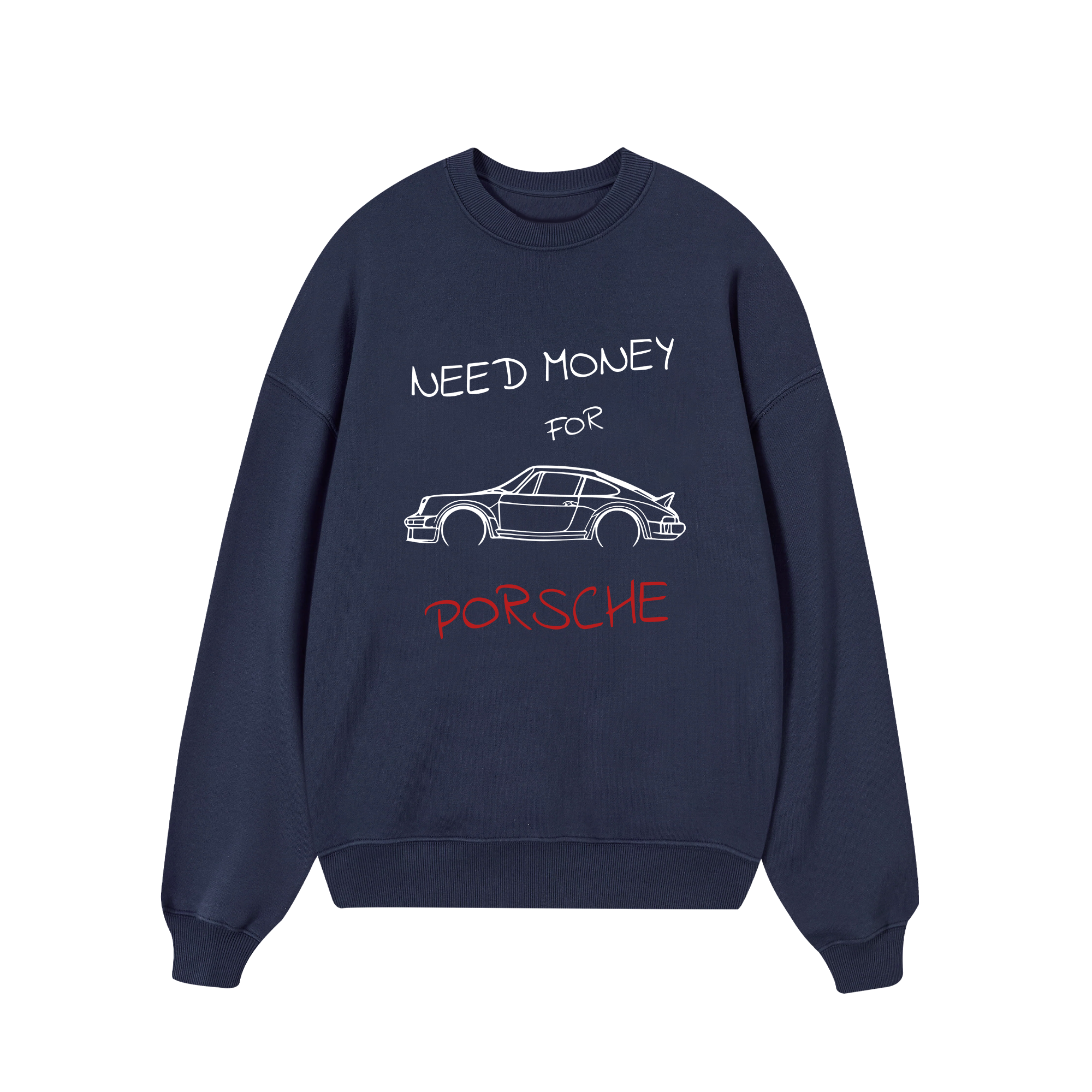 Porsche Need Money Sketch Sweater