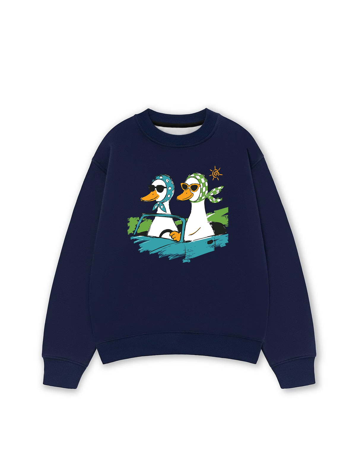 Áo Sweater Nỉ Hai Da Farm Duck Driving