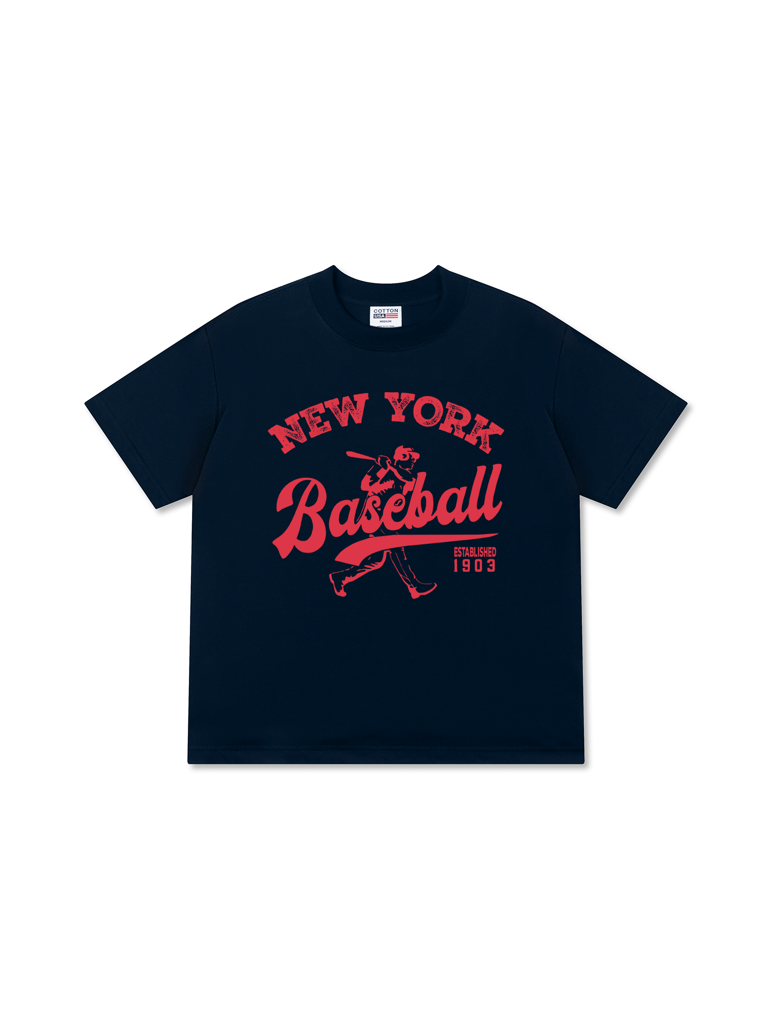 Áo Thun Relaxed Fit New York Baseball Pink