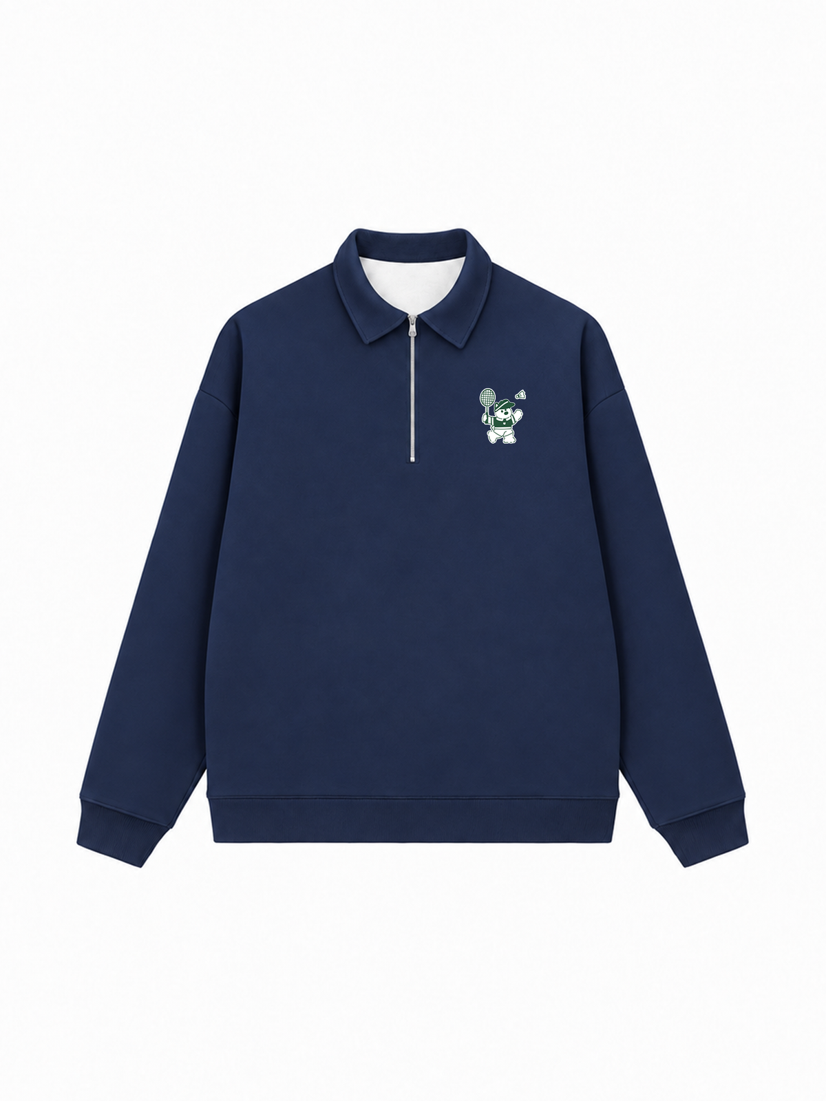 Áo Sweater Polo Nỉ Hai Da Badminton Green Club