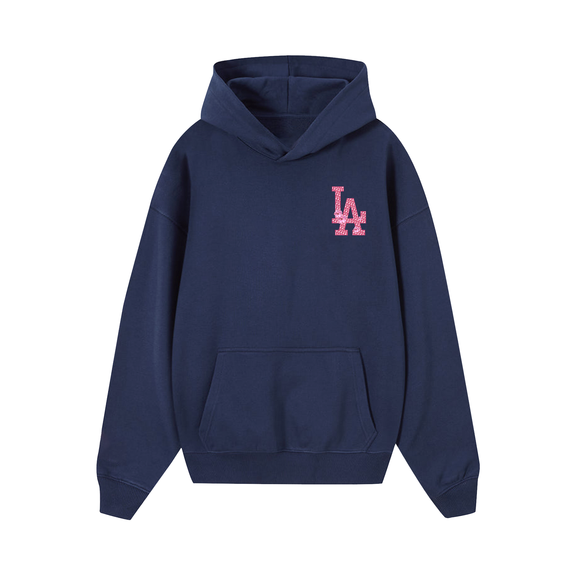 MLB Floral Pink Peach LA Flower Hoodie