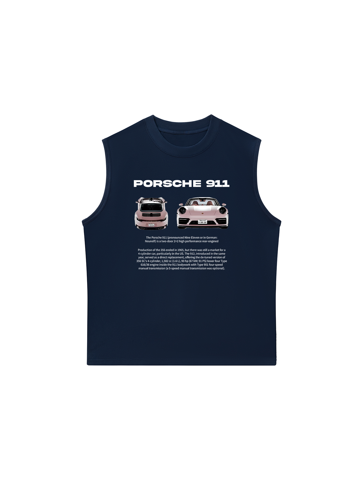 Áo Ba Lỗ Relaxed Fit Porsche 911 Pear Pink