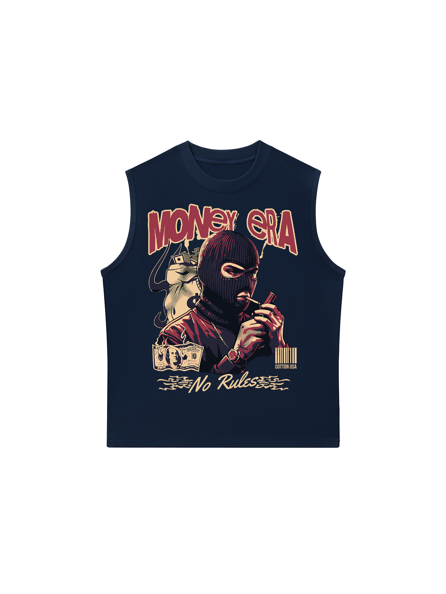 Áo Ba Lỗ Relaxed Fit Money Era No Rules