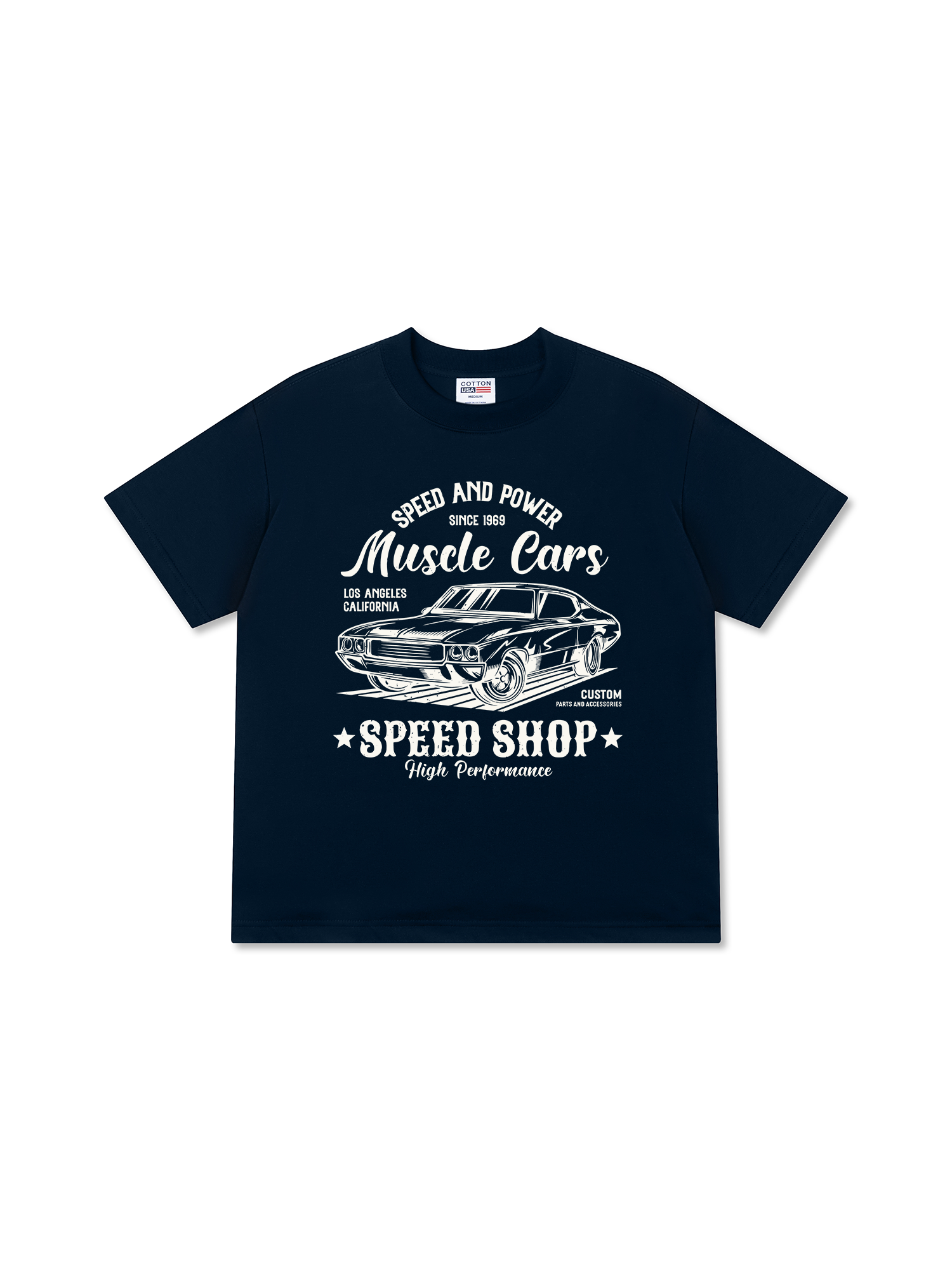 Áo Thun Relaxed Fit Speed And Power Muscle Cars