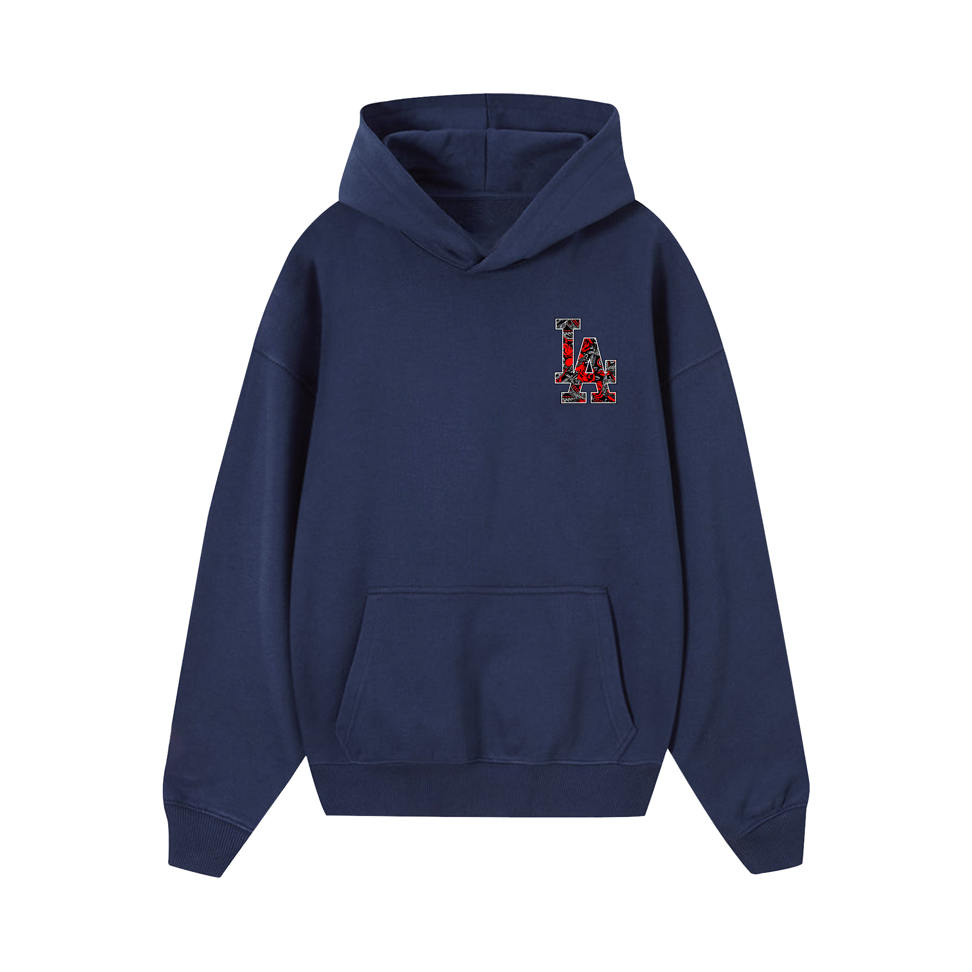 MLB Floral LA Rose Black Hoodie