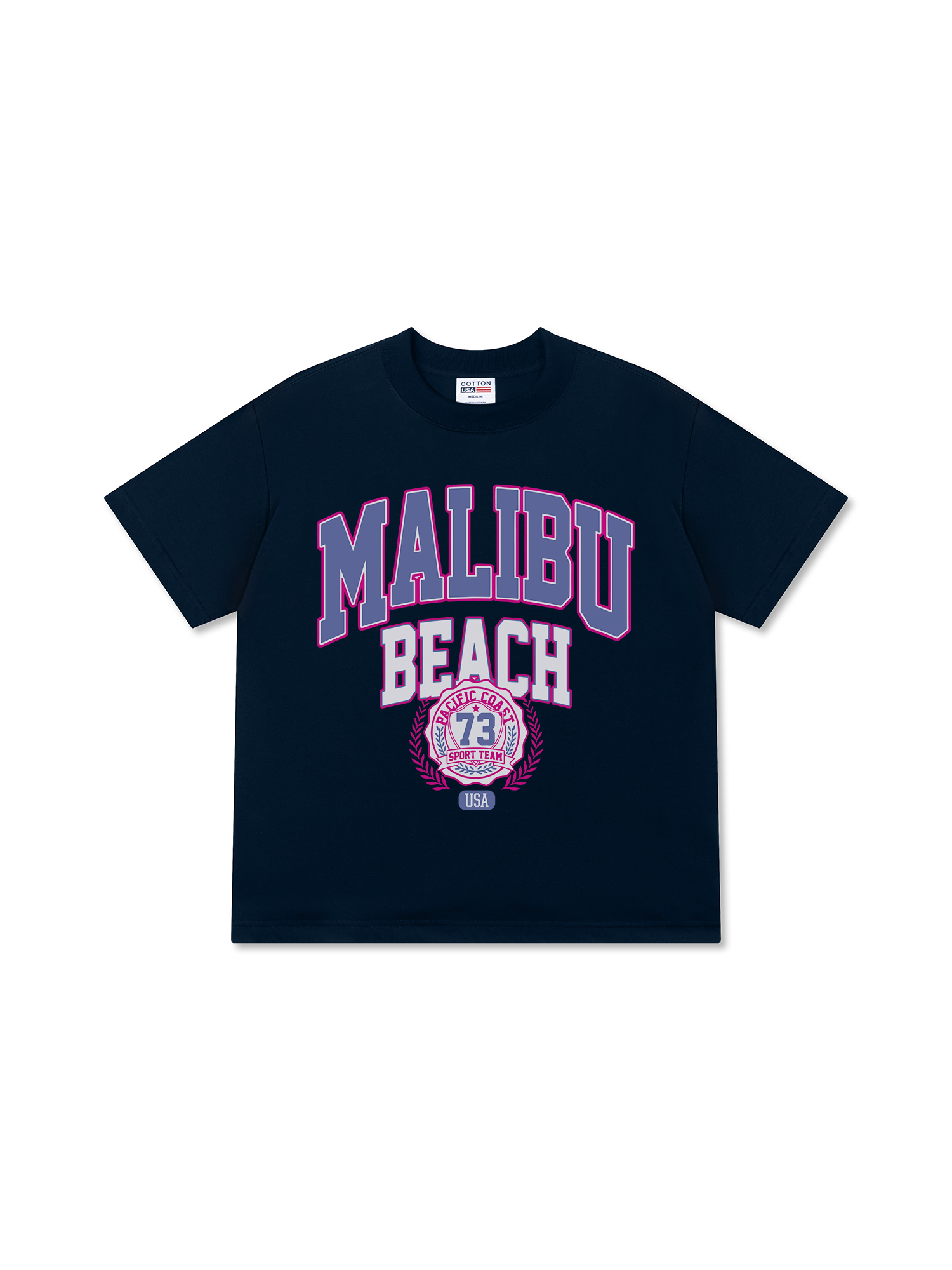 Áo Thun Relaxed Fit USA Malibu Beach Retro