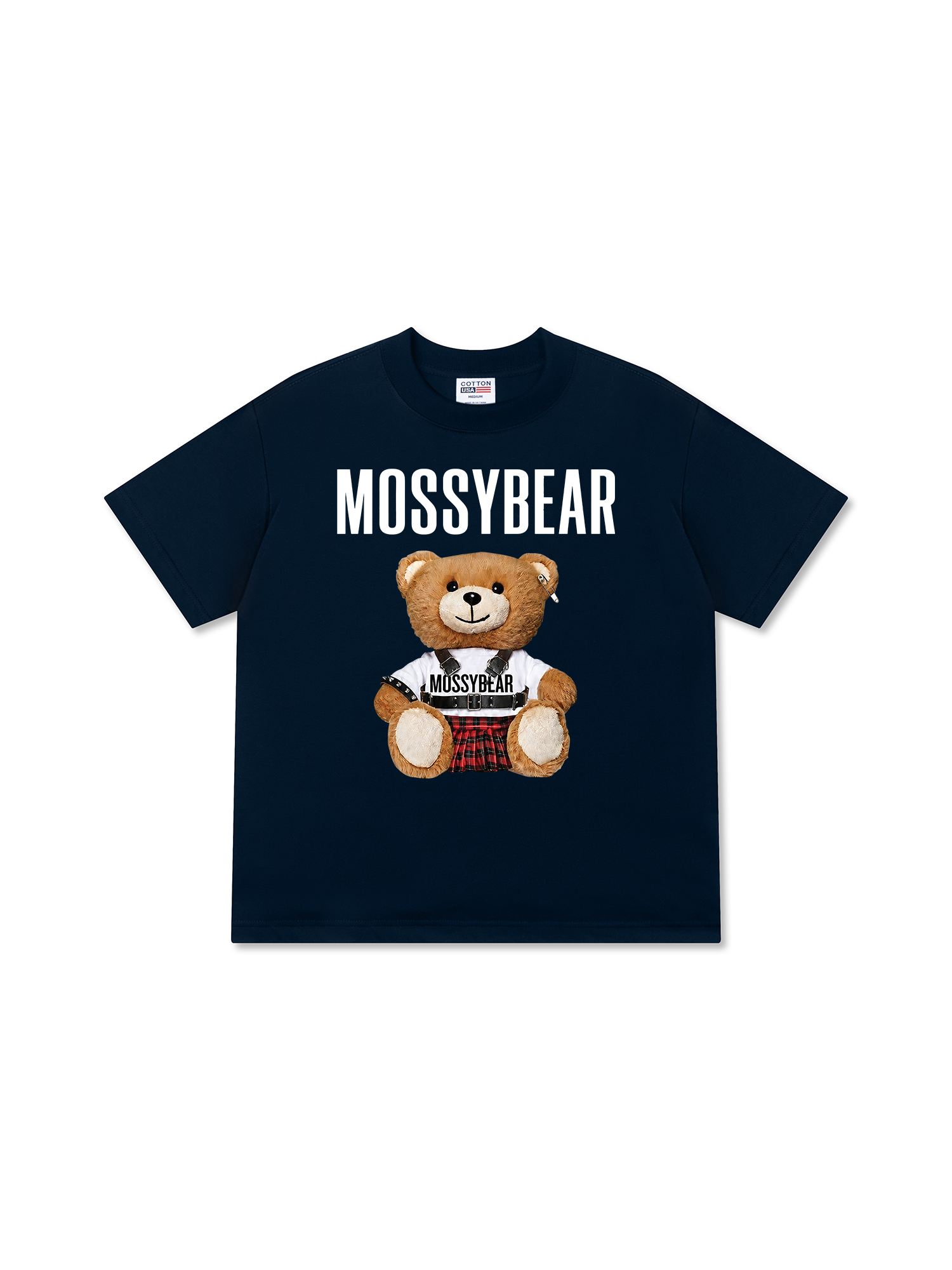 Áo Thun Relaxed Fit  Mossy Bear Plaid Bear