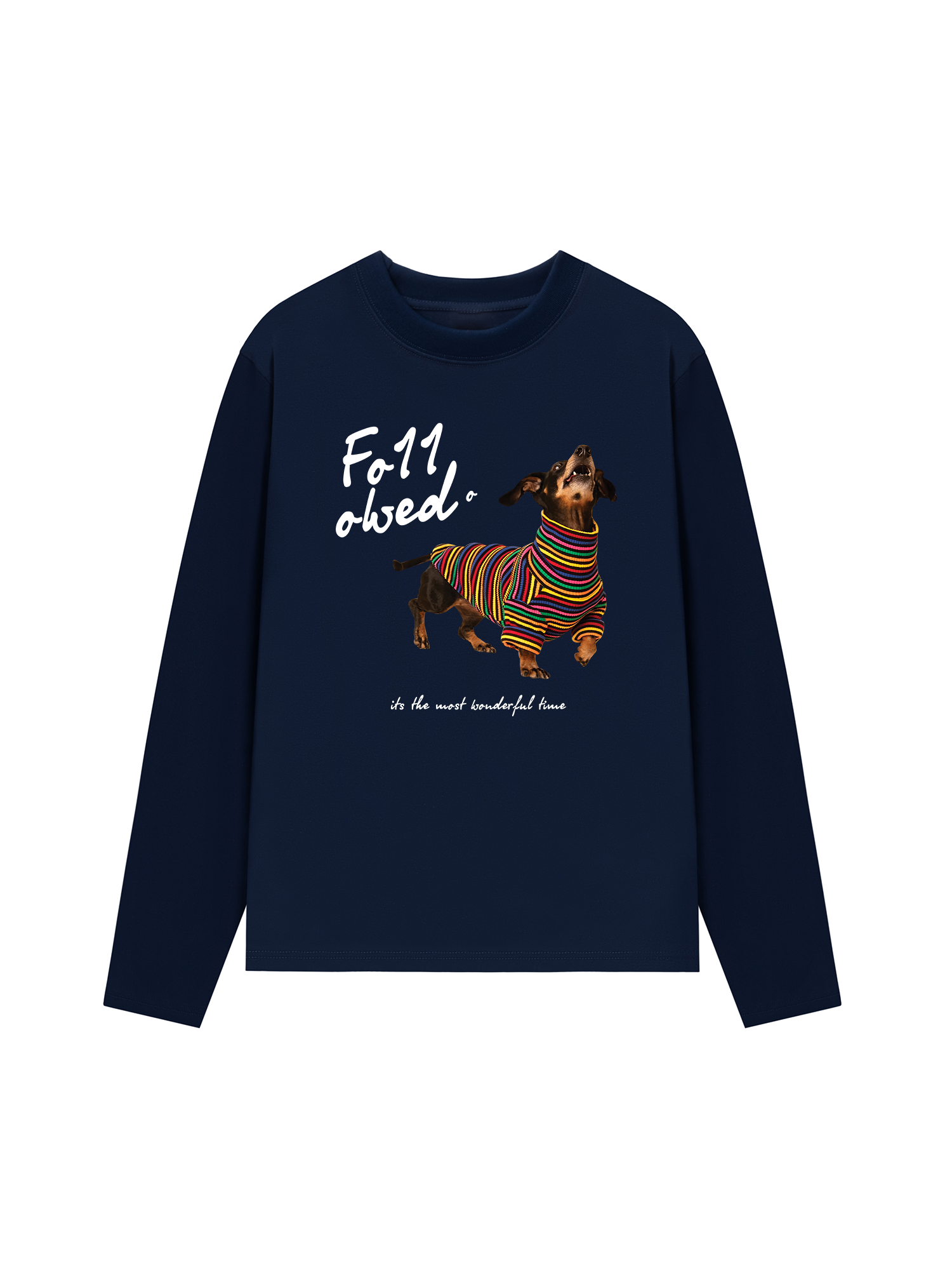 Áo Thun Dài Tay Rainbow Sweater With Dog