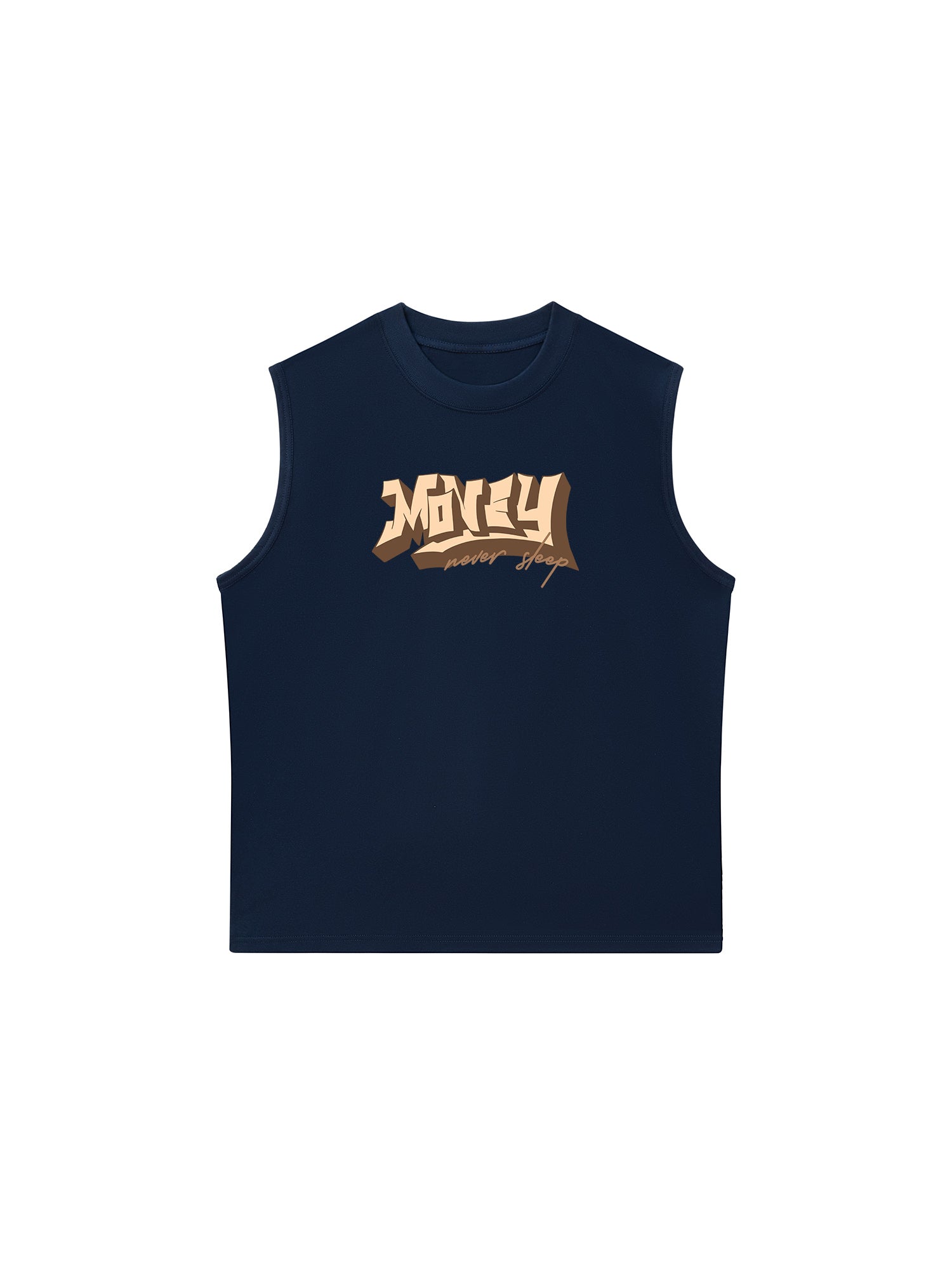 Áo Ba Lỗ Relaxed Fit Money Never Sleep