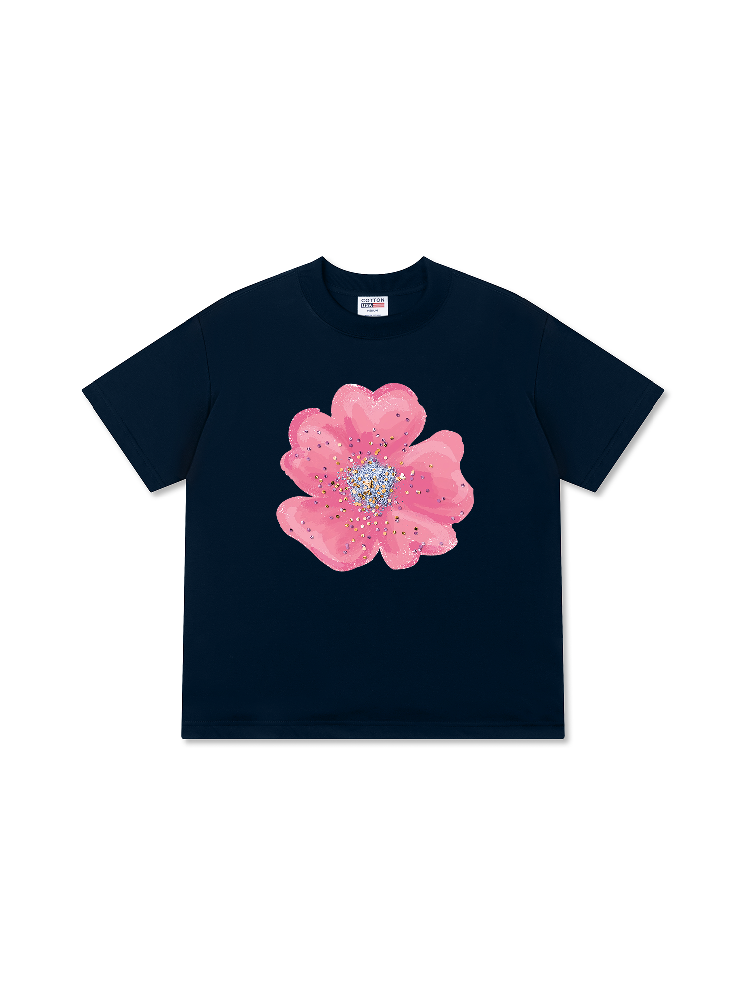 Áo Thun Relaxed Fit Bling Pink Flower
