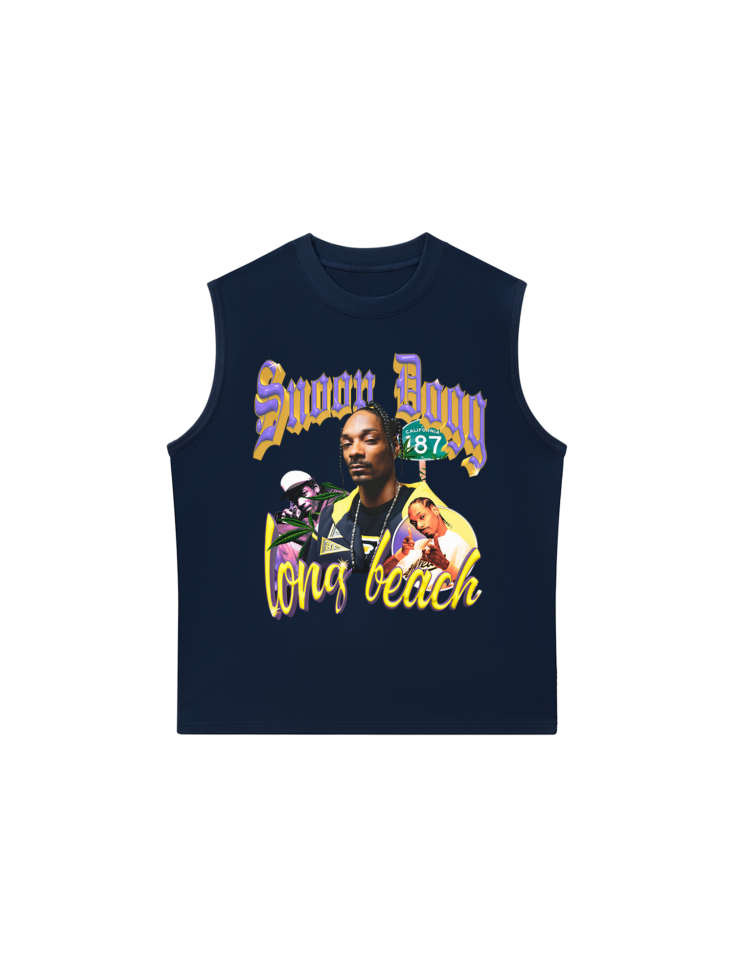 Áo Ba Lỗ Relaxed Fit Rapper Snoop Dogg 187 Cali
