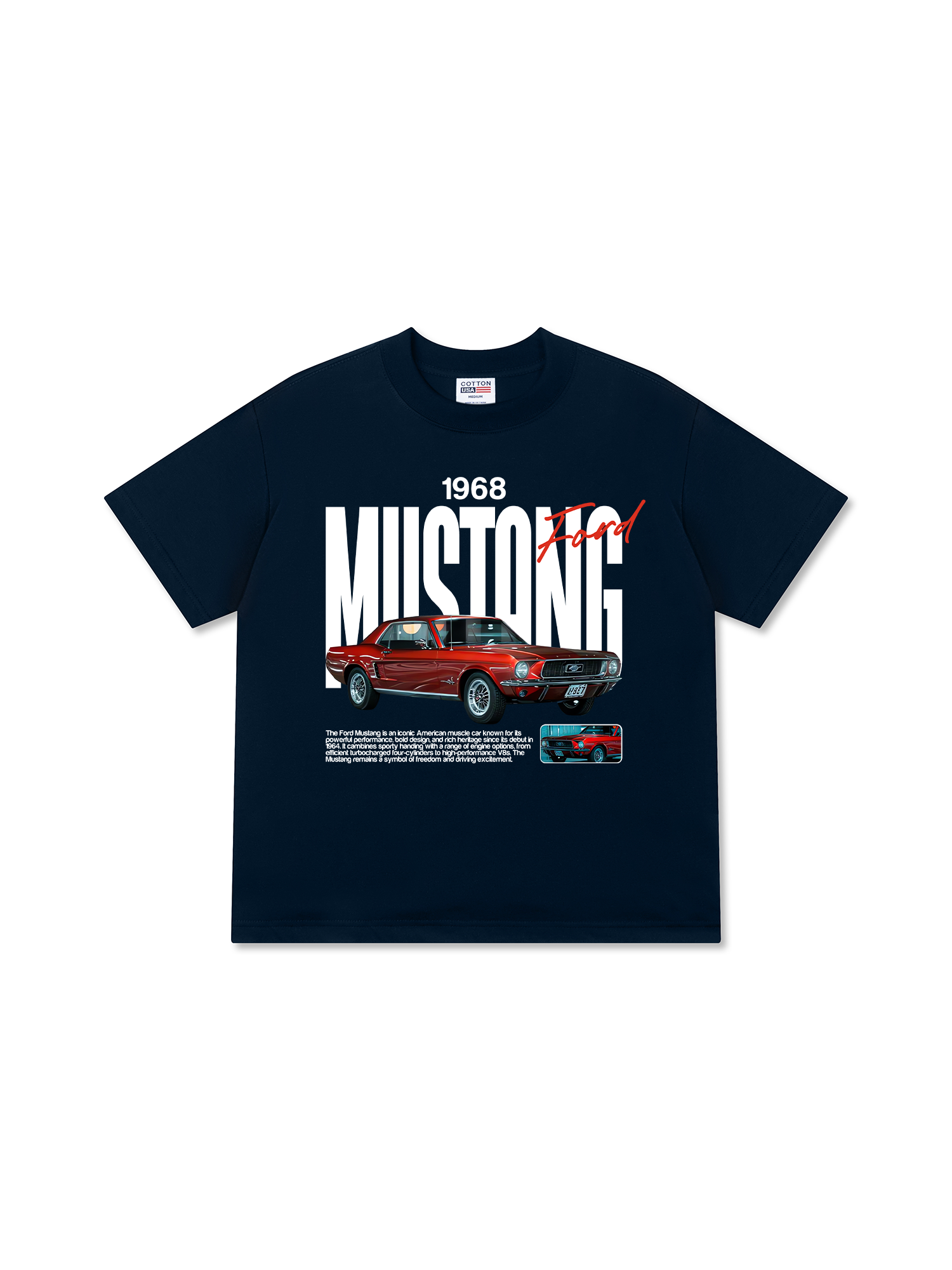 Áo Thun Relaxed Fit Ford 1968 Mustang