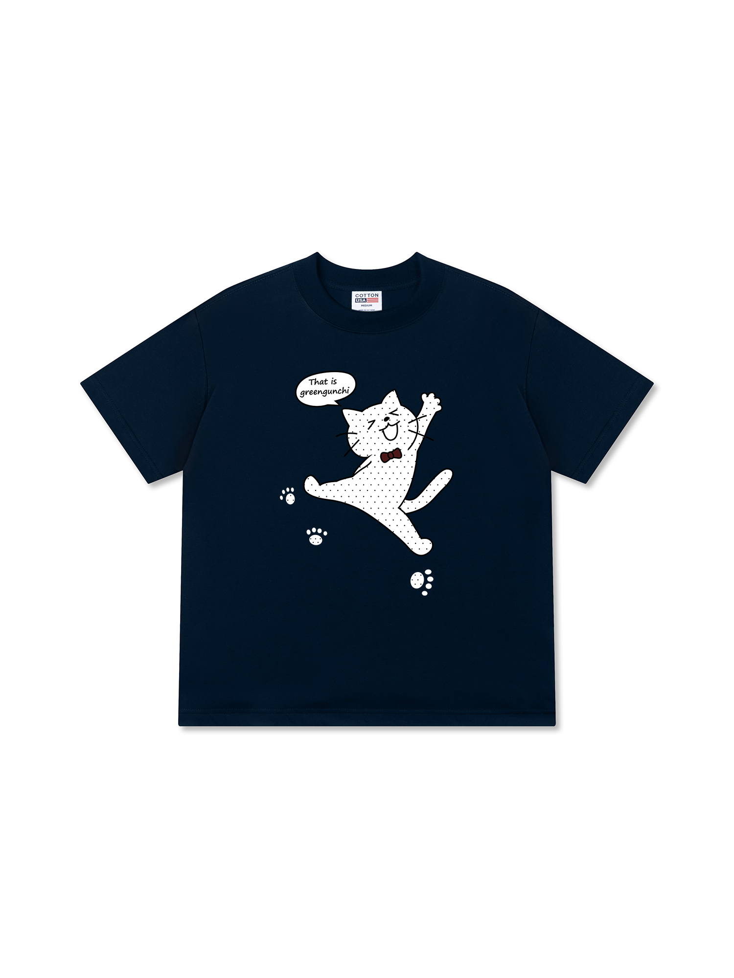 Áo Thun Relaxed Fit Dotty Mood Cute Cat