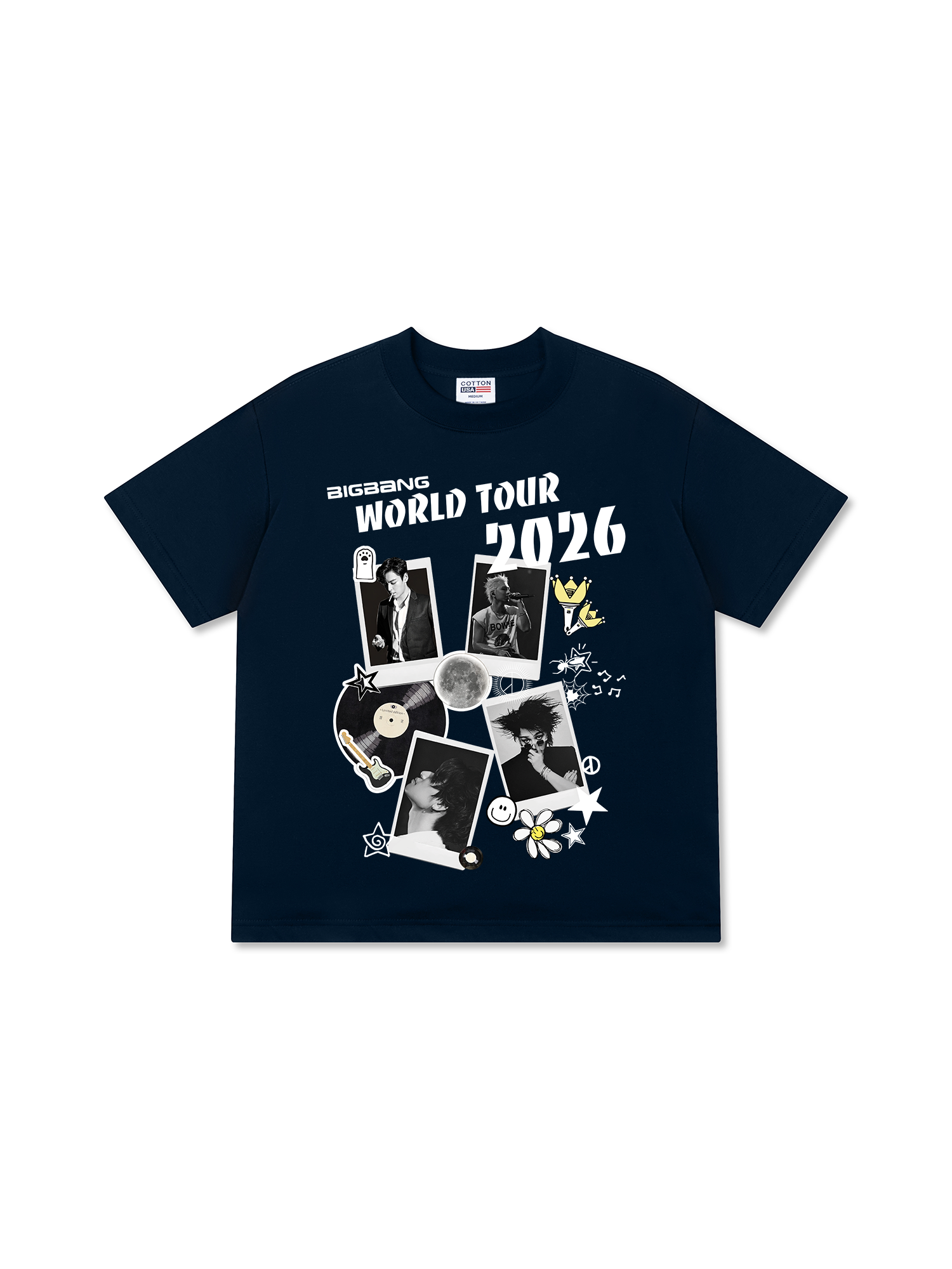Áo Thun Relaxed Fit Idols Big Bang World Tour 2026