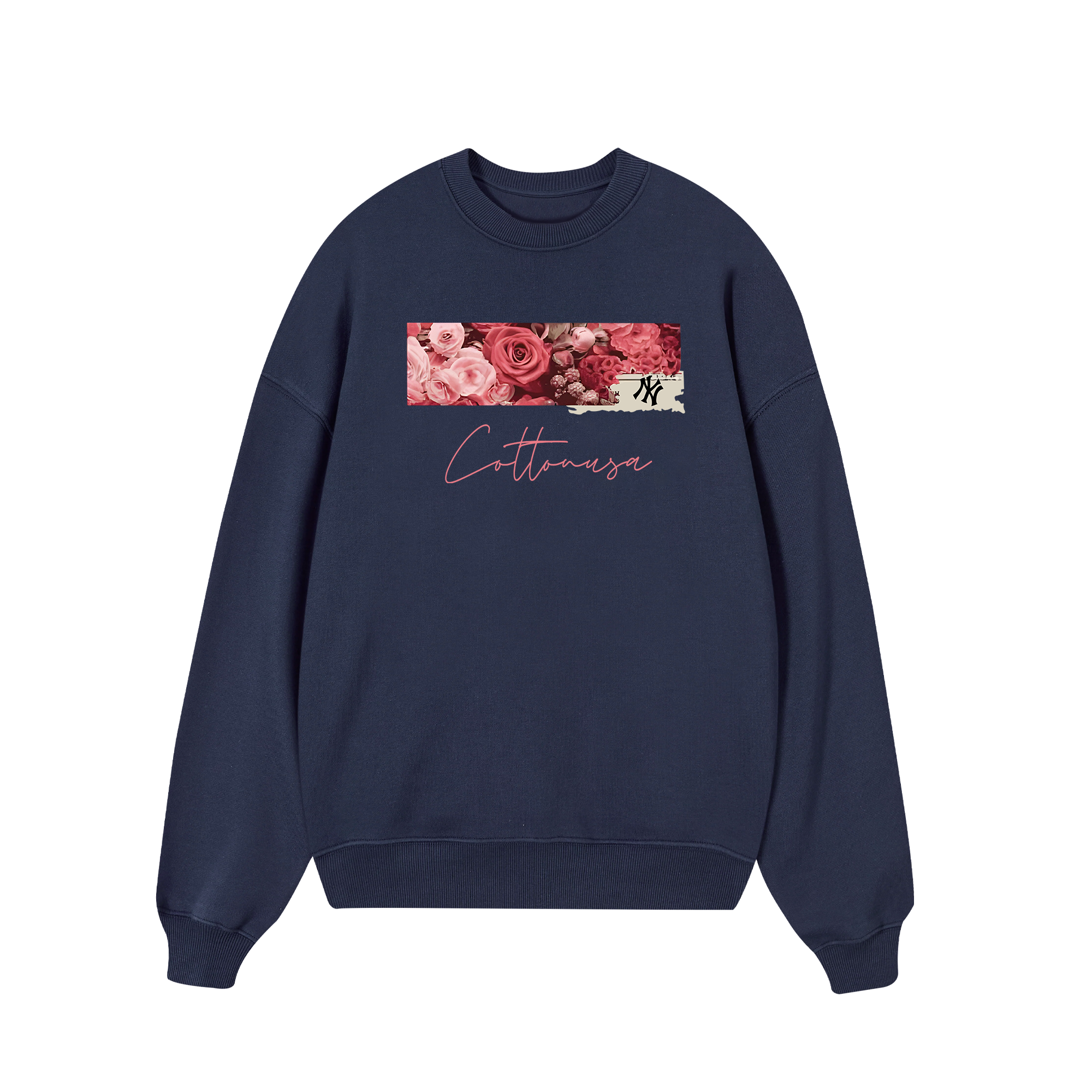 MLB Floral Rose Logo Retro Sweater