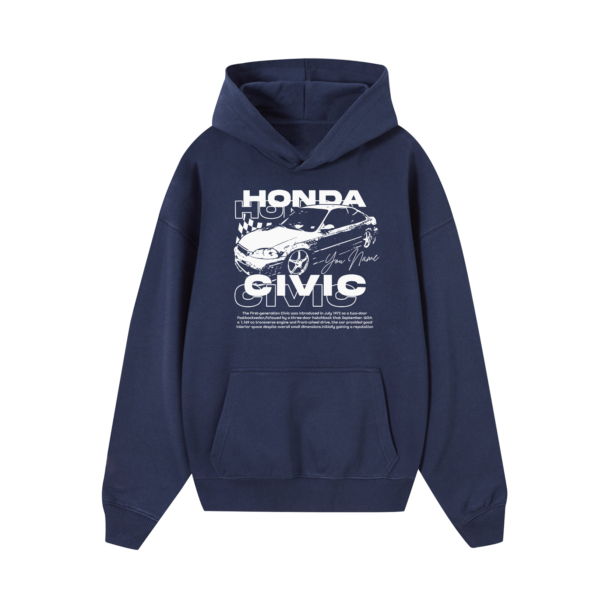 Custom Car Honda Civic Vintage Hoodie