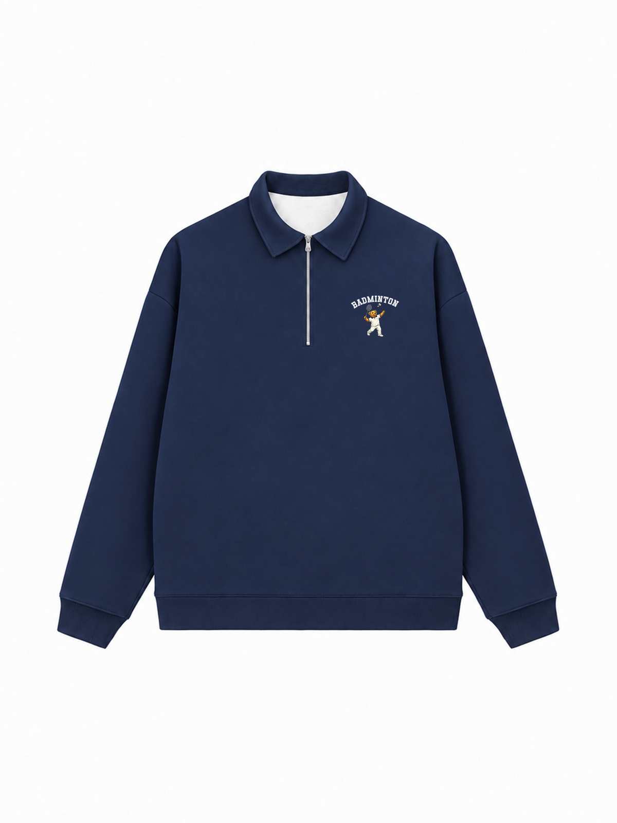 Áo Sweater Polo Nỉ Hai Da Badminton Teddy