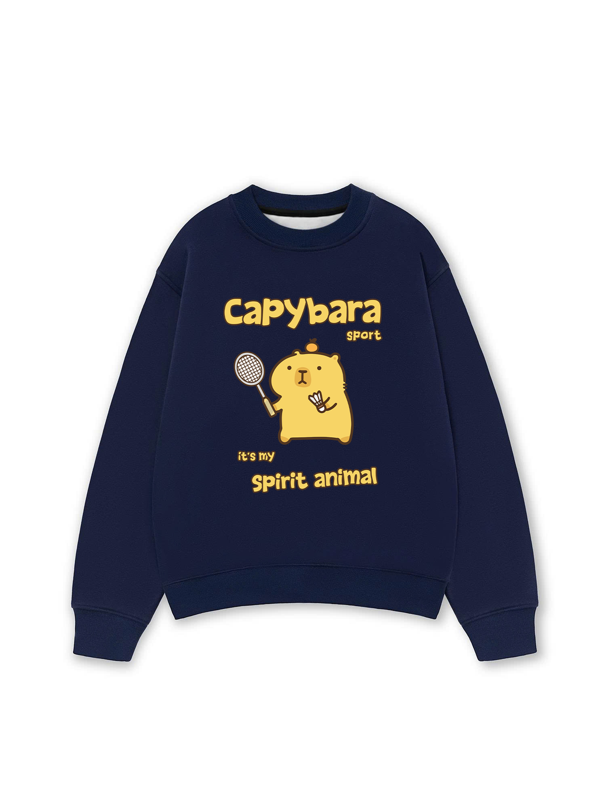 Áo Sweater Nỉ Hai Da Badminton Capybara Sport