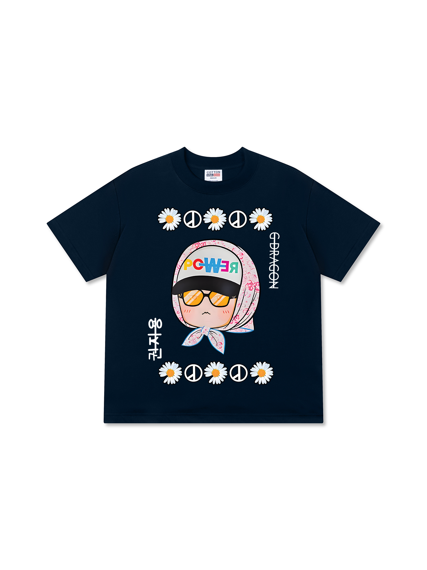 Áo Thun Relaxed Fit Floral With GD Chibi Daisy Flower