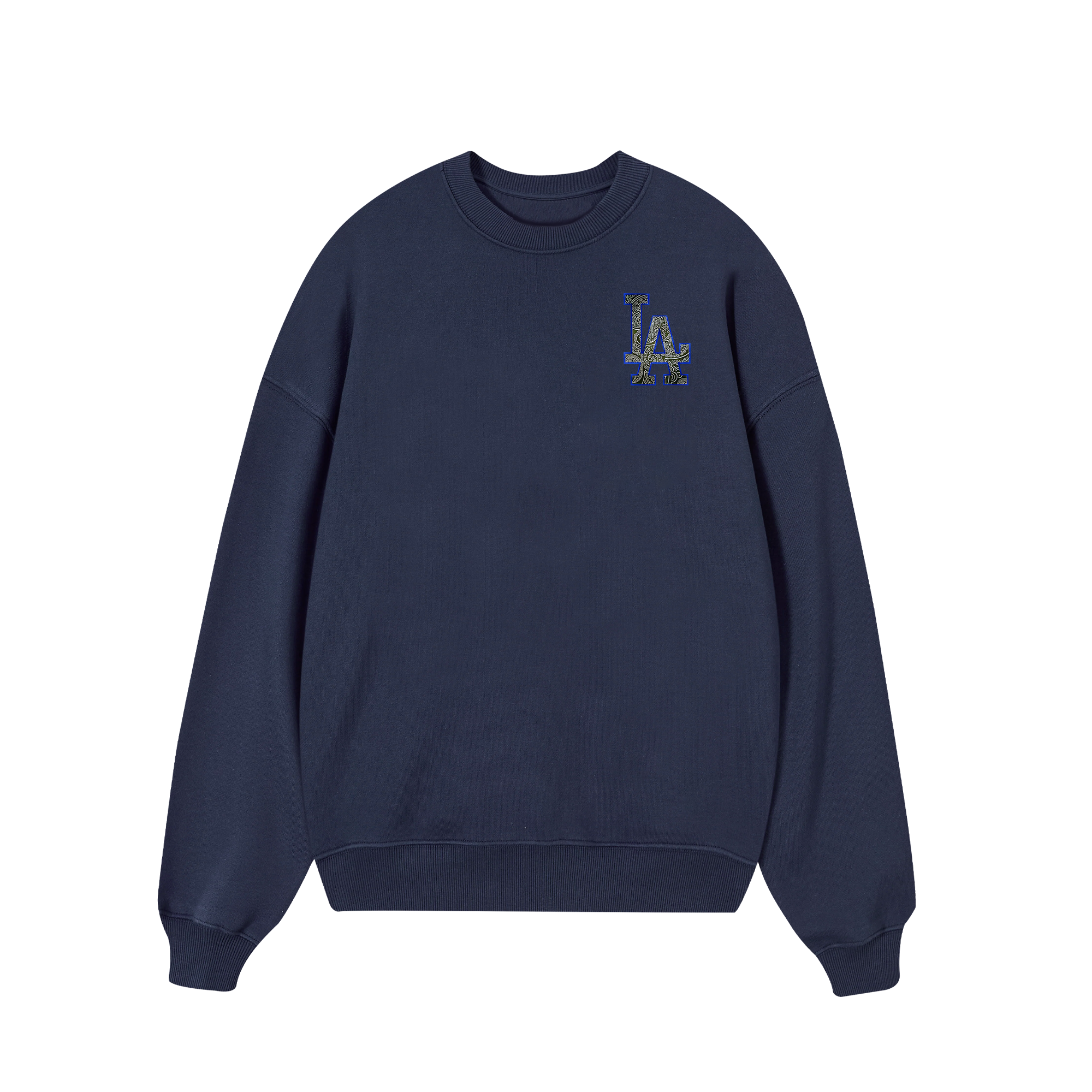 MLB Floral Blue Black Sweater