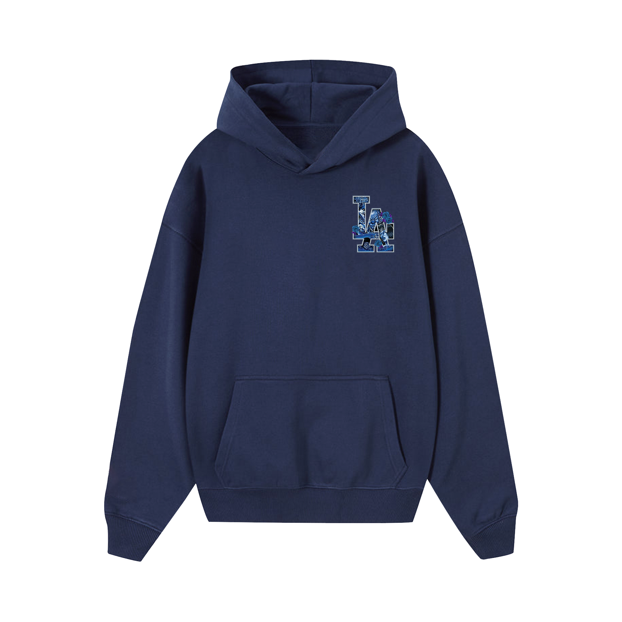 MLB FLoral Blue Rose Gangster Hoodie