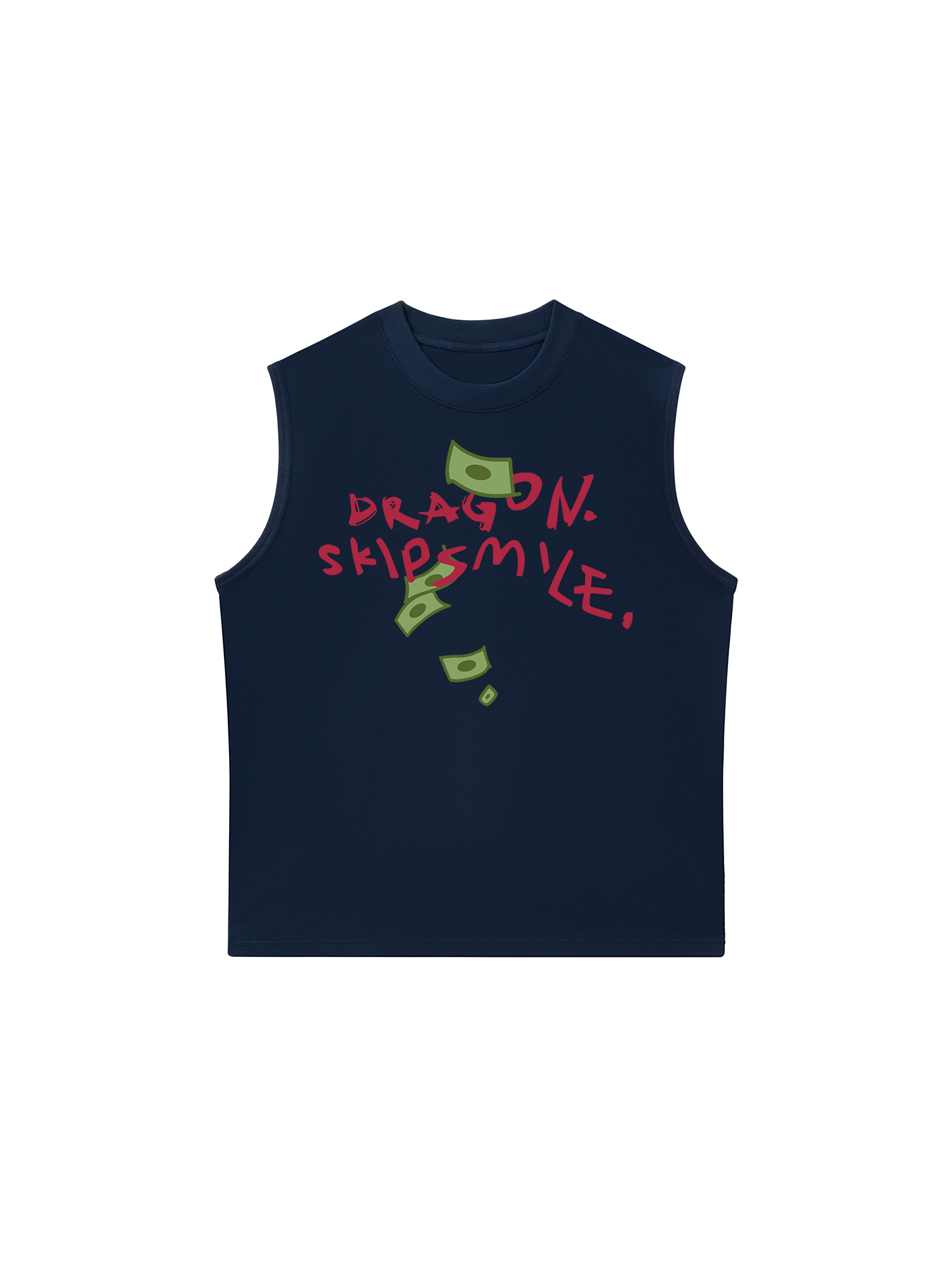 Áo Ba Lỗ Relaxed Fit Money Dragon Skip Smile
