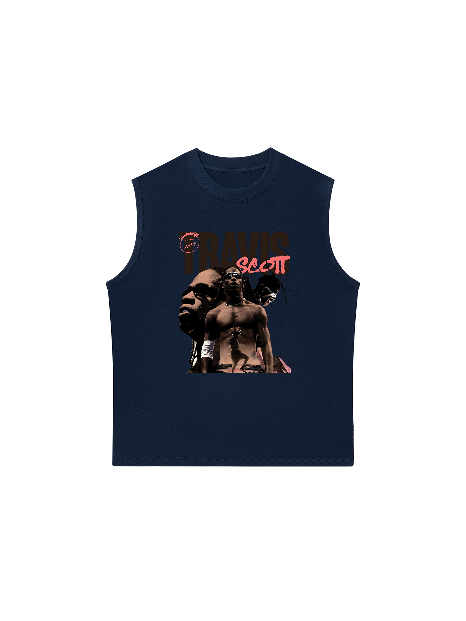 Áo Ba Lỗ Relaxed Fit Travis Scott Bootle Rap